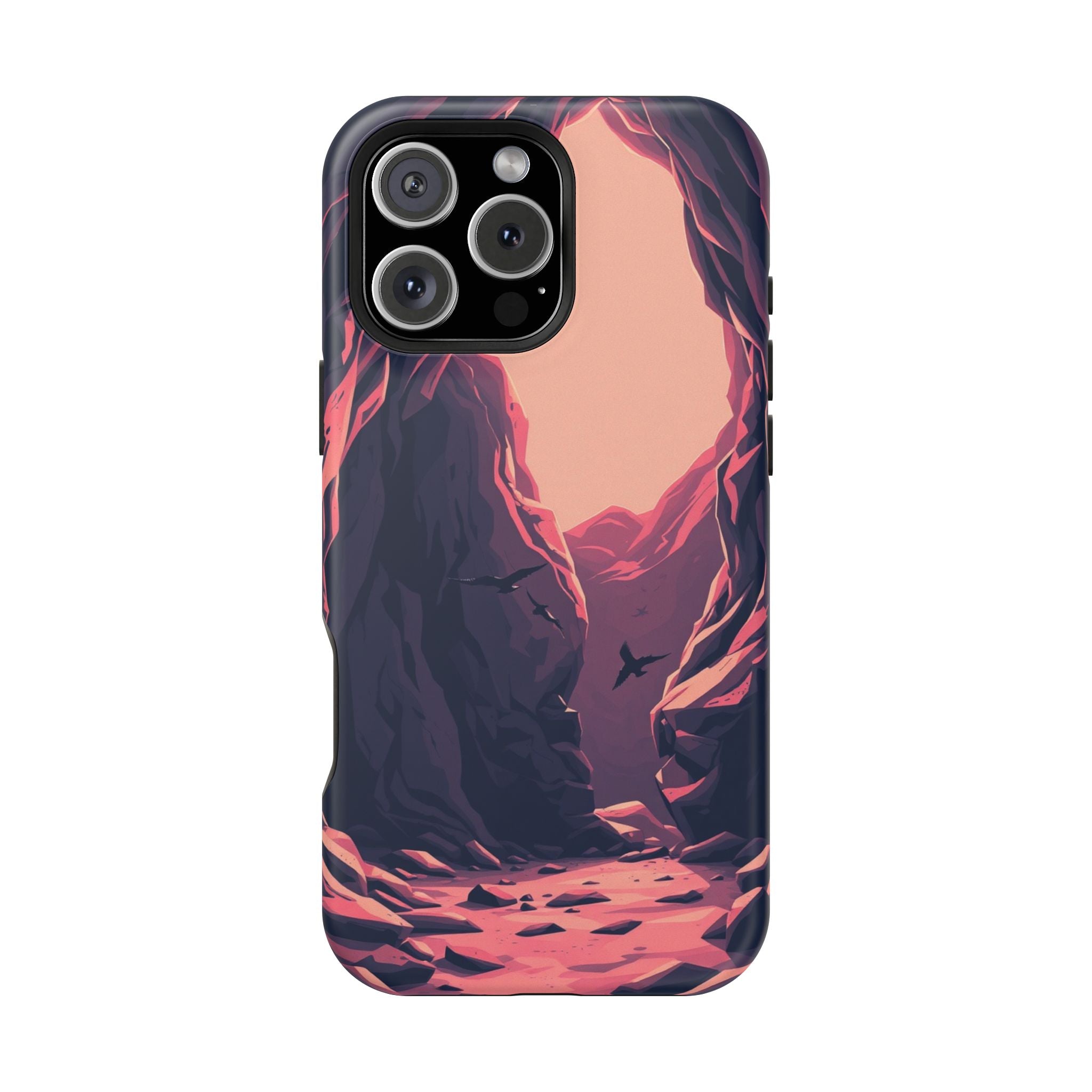 iPhone Rose Pink And Cream Dark Crystal Cave Slim Everyday Designer Case · iPhon