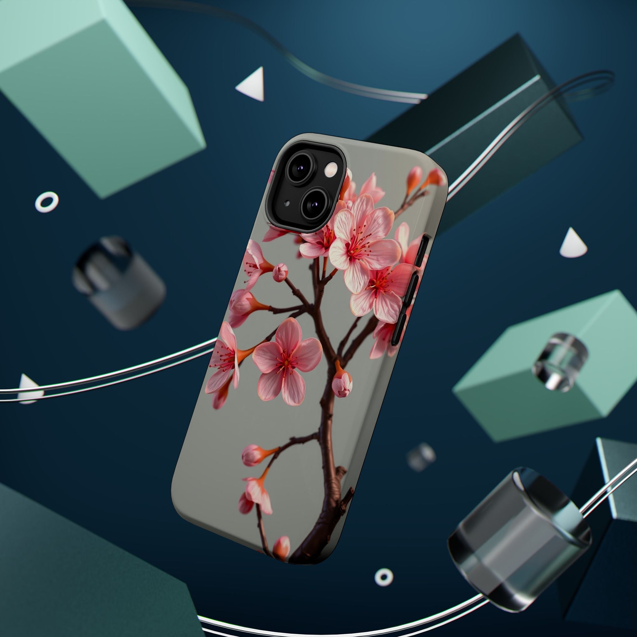 iPhone Mustard And Rust Cherry Blossom Slim Everyday Designer Case · iPhone Case