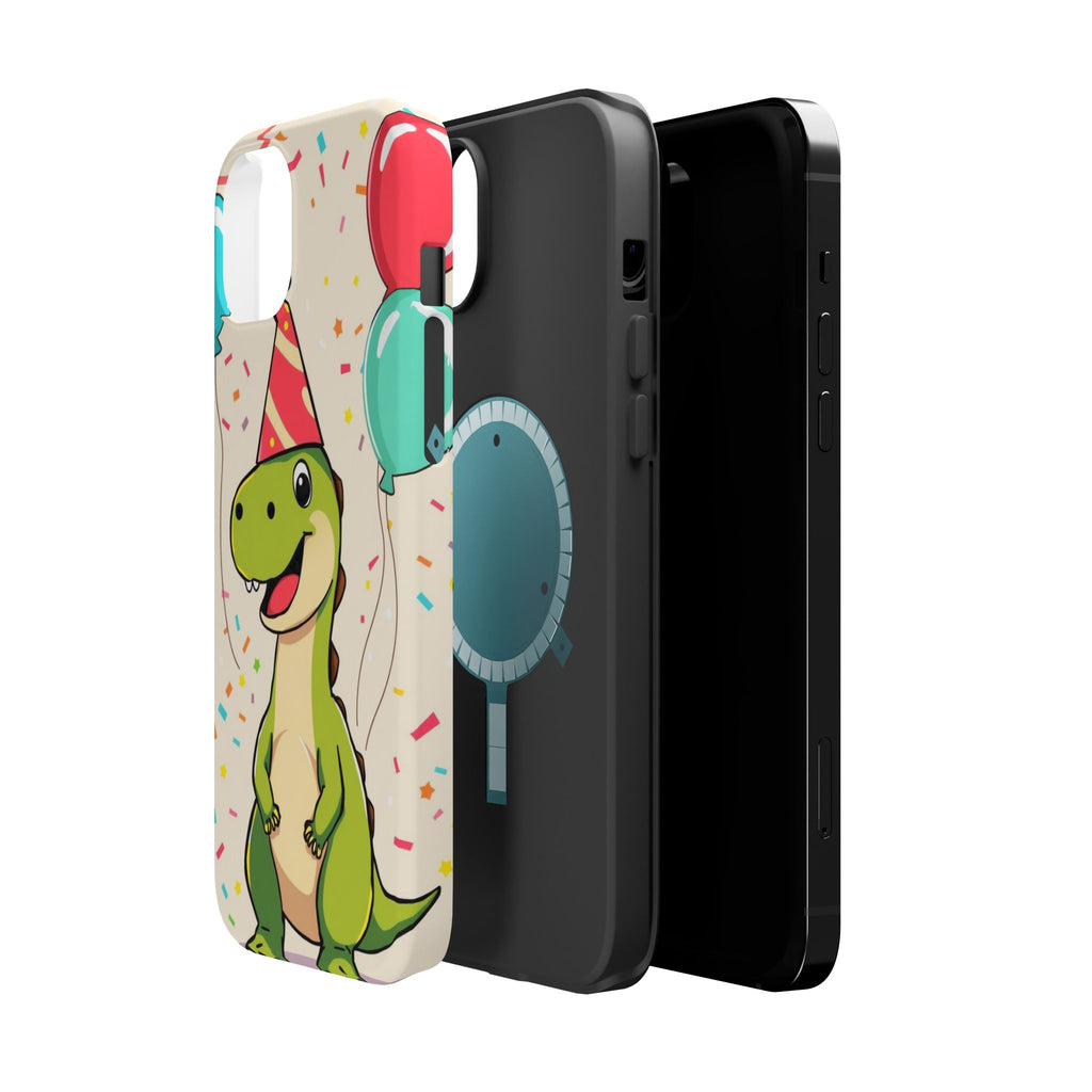 iPhone Dino with Party Hat Kids Fun Phone Case Gift Slim Snap Case · iPhone Case