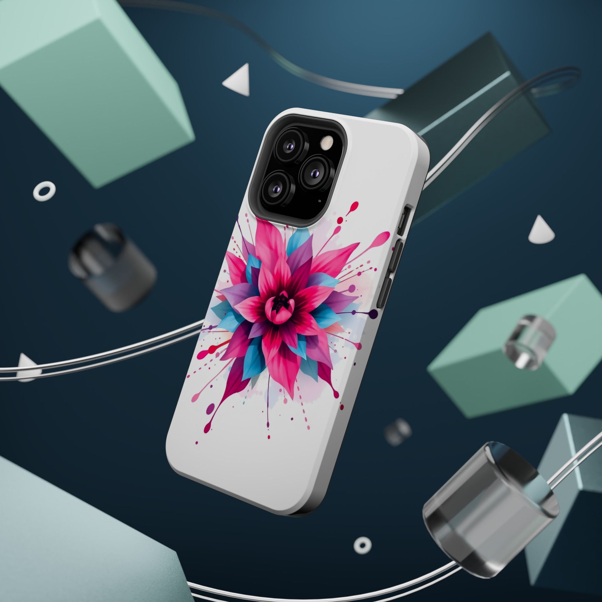iPhone Floral Watercolor Splash Electric Art Slim iPhone Everyday · iPhone Case