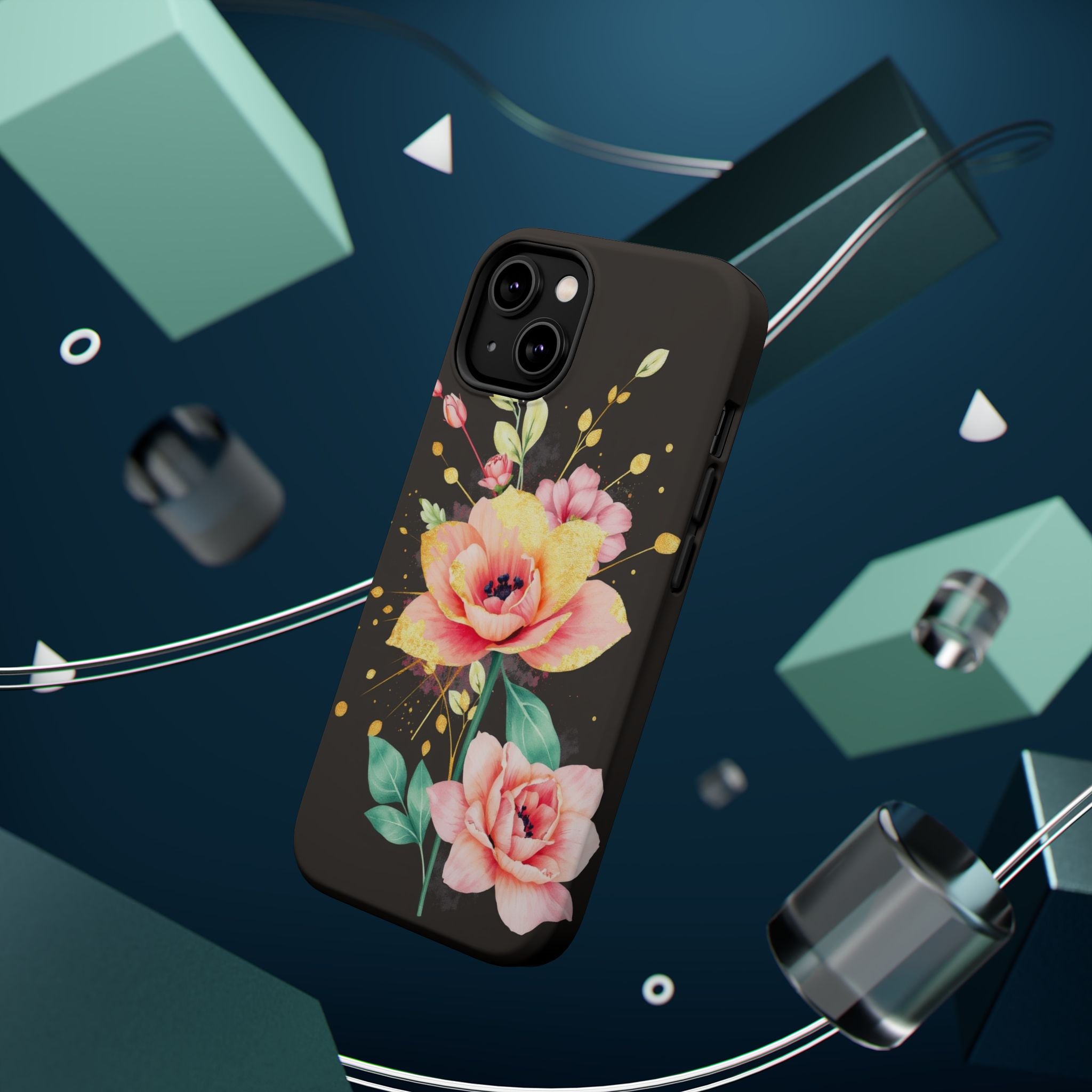 iPhone Earthy Floral Watercolor Splash Design Clean iPhone 14 Minimal · iPhone C