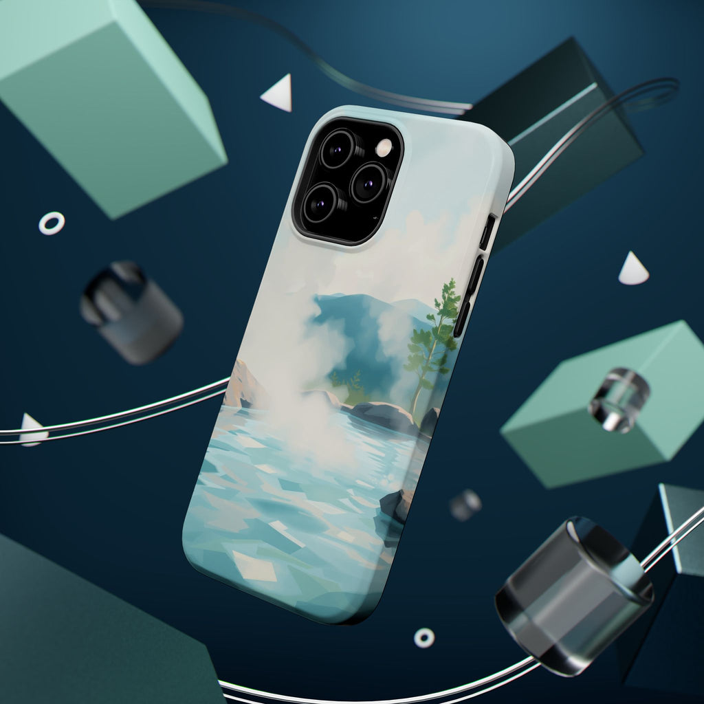 iPhone Mint And Blush Hot Spring Steam Slim Everyday Designer Case · iPhone Case