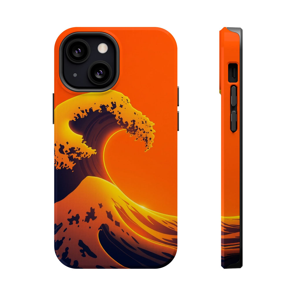 iPhone Mustard And Rust Holographic Wave Slim Everyday iPhone Designer · iPhone