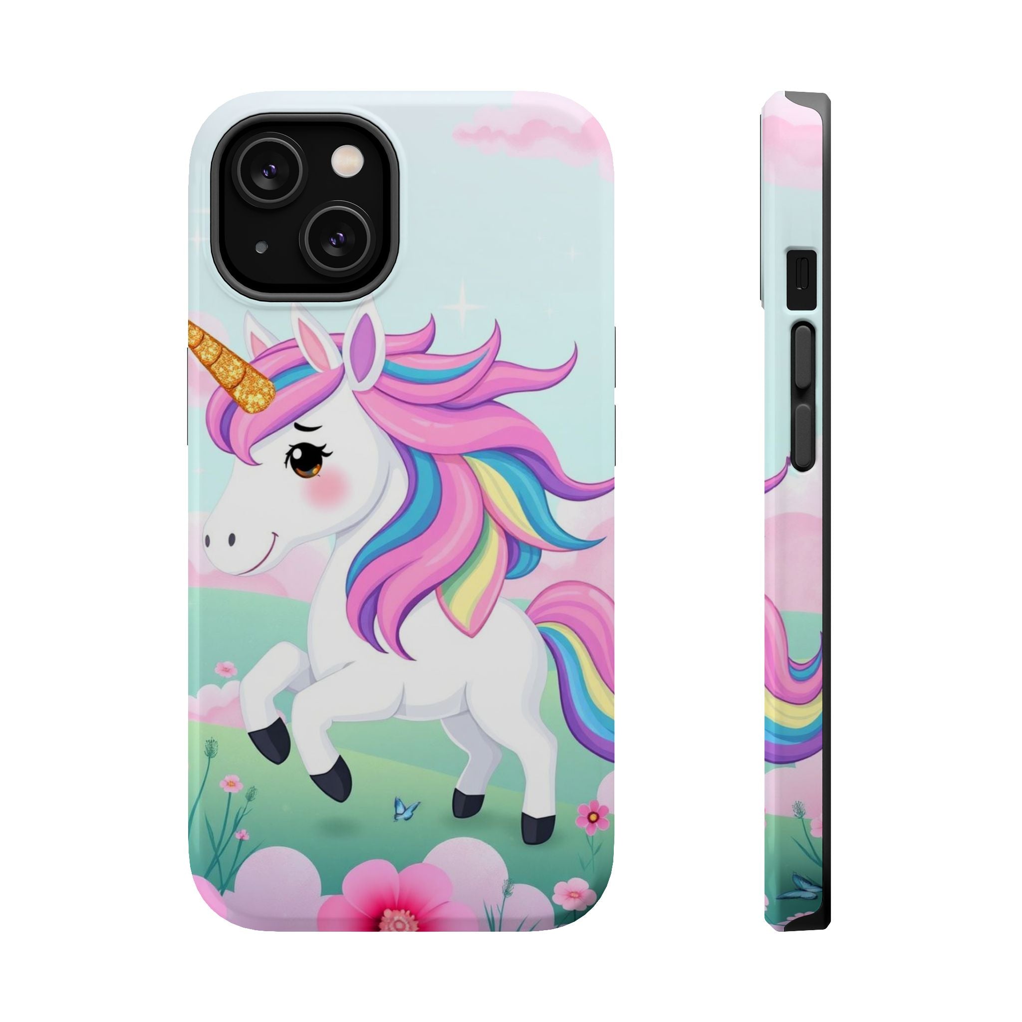 iPhone Rainbow Unicorn Kids Fun Soft iPhone Phone Case Gift Finish · iPhone Case