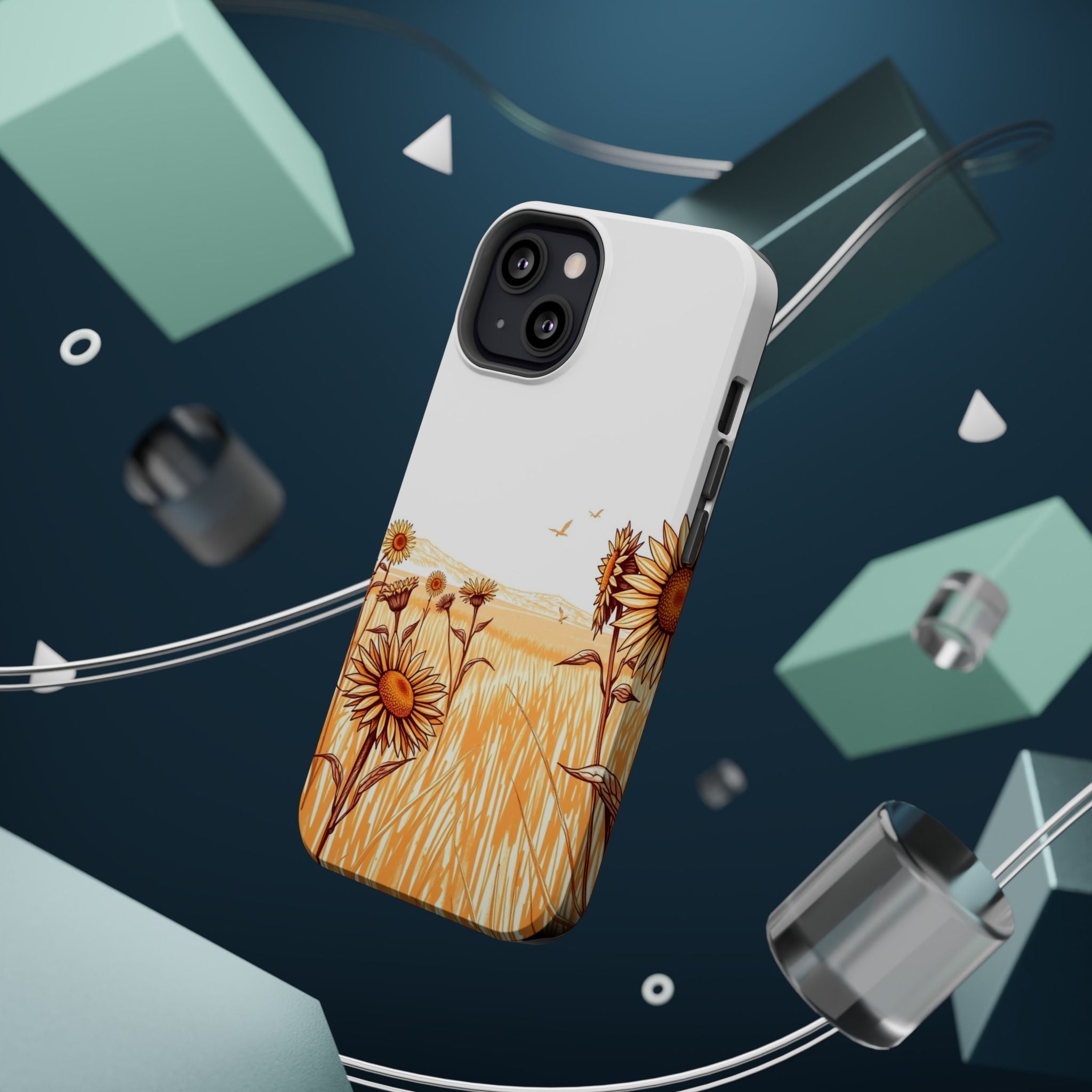 iPhone Burnt Orange And Sand Sunflower Prairie Soft iPhone Finish · iPhone Case