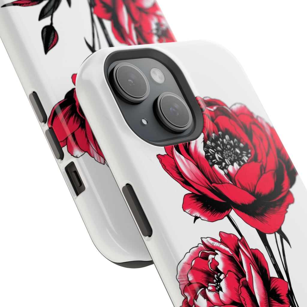 iPhone Vibrant Peony Bouquet Design Slim Everyday Designer Case · iPhone Case