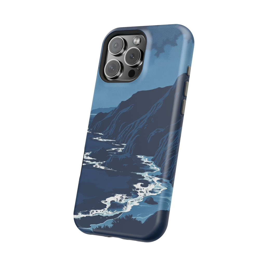 iPhone Midnight Blue And Silver Hibiscus Coast Carry Case Slim Snap Case · iPhon