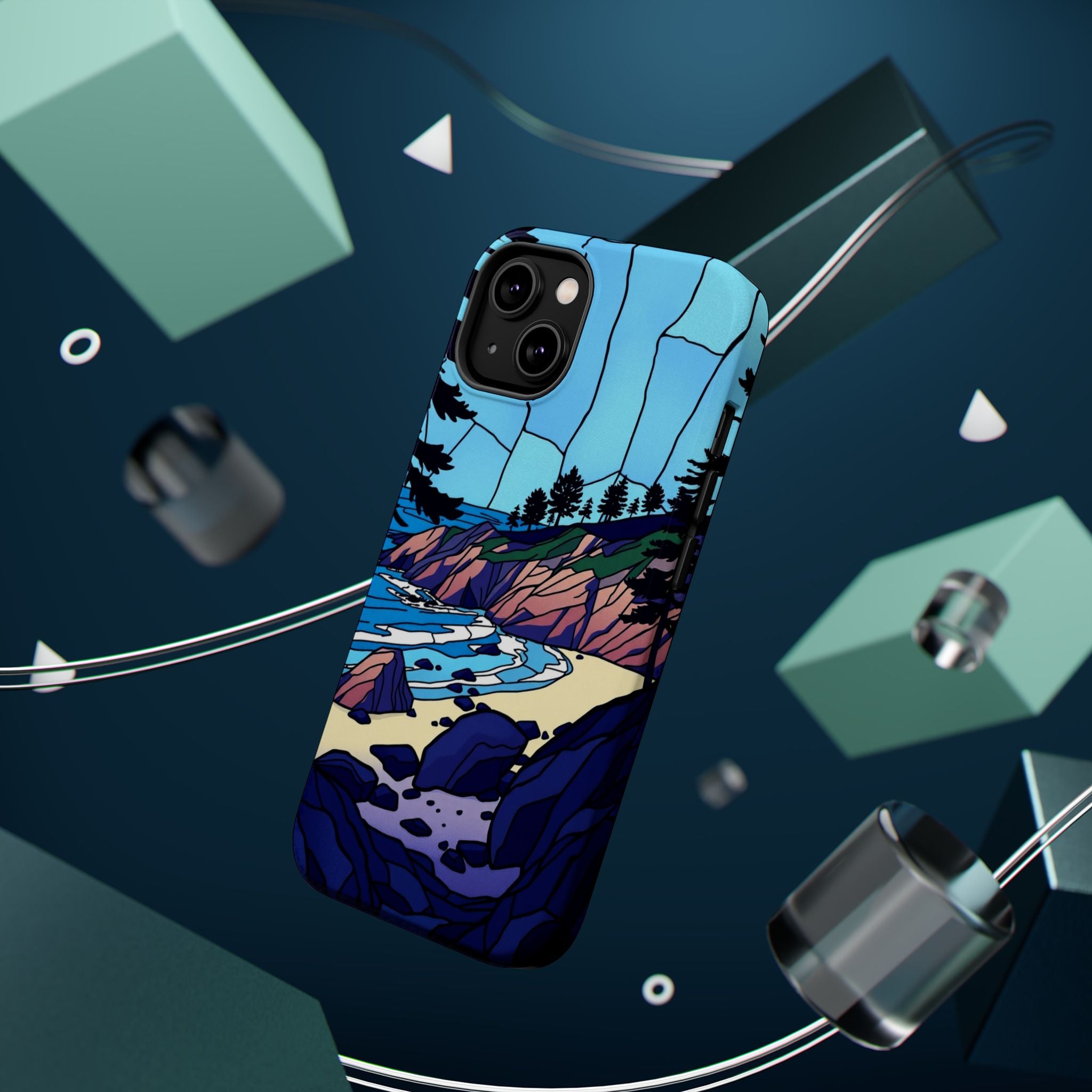 iPhone Indigo And Violet Pebble Beach Slim Everyday iPhone 11 Designer · iPhone