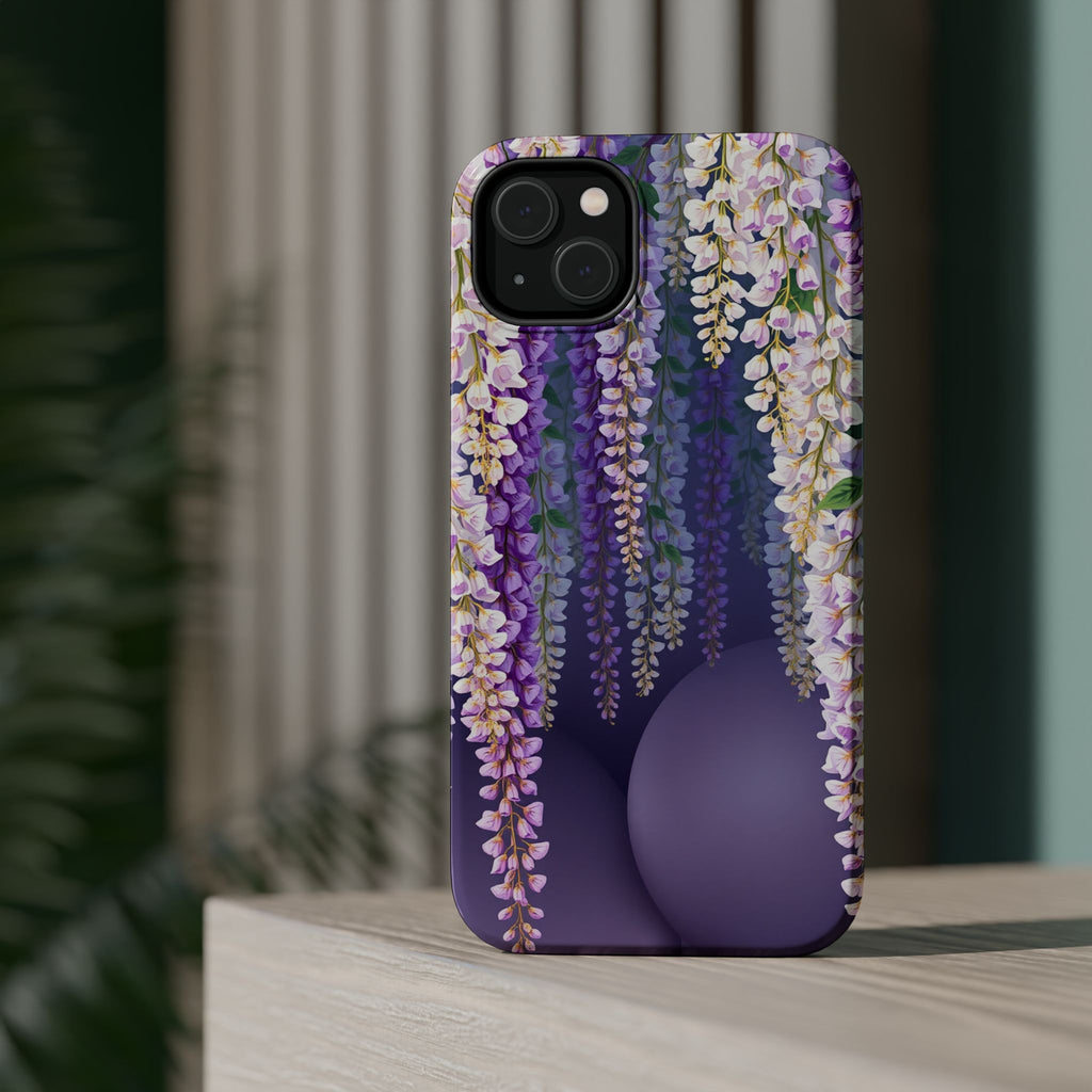 iPhone Mint And Blush Wisteria Cascade Slim Everyday Designer Case · iPhone Case