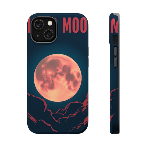 iPhone Blood Moon Rise Vintage Retro Poster Slim Everyday Designer Case · iPhone