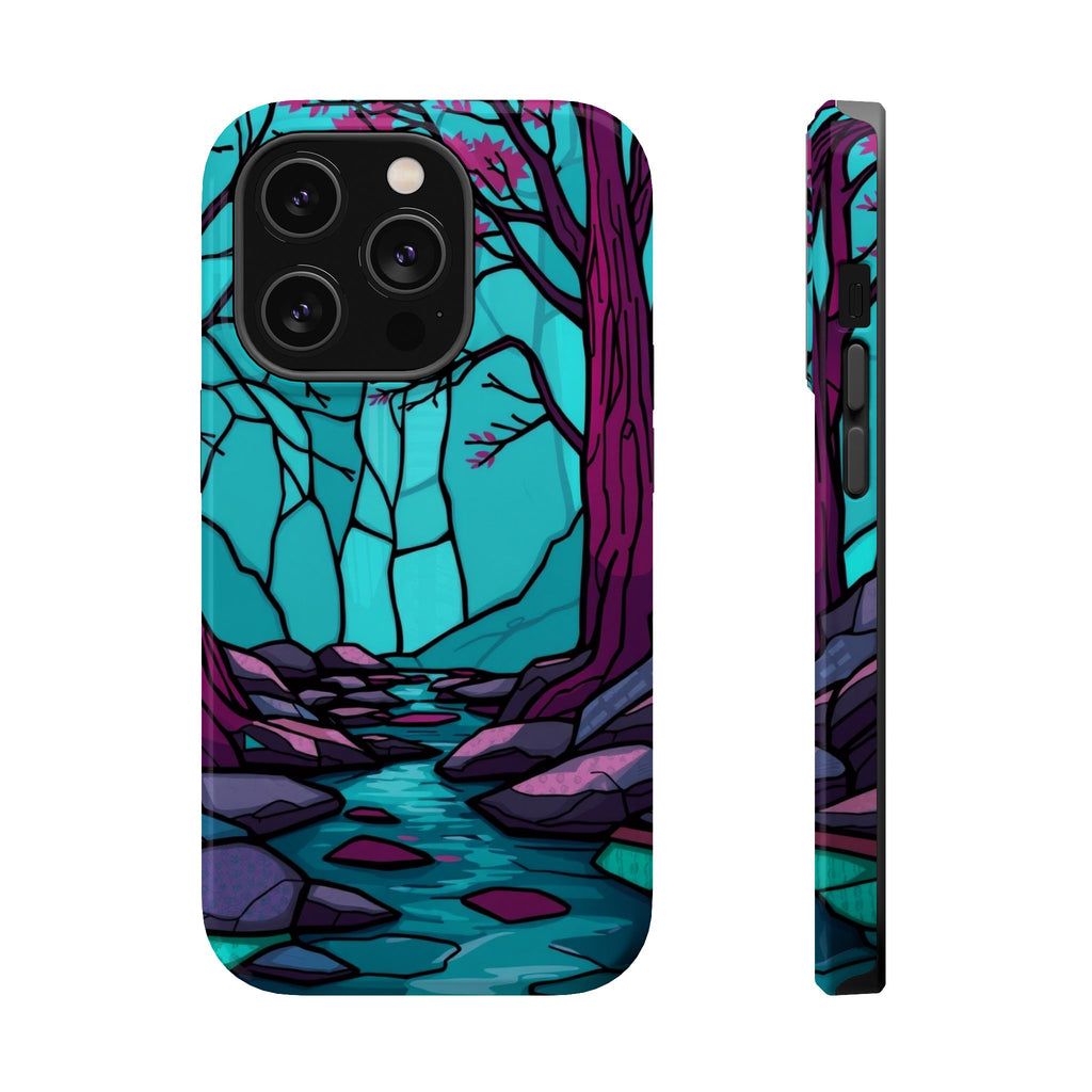 iPhone Spring Creek Stained Glass Bold Modern Everyday Snap Case · iPhone Case