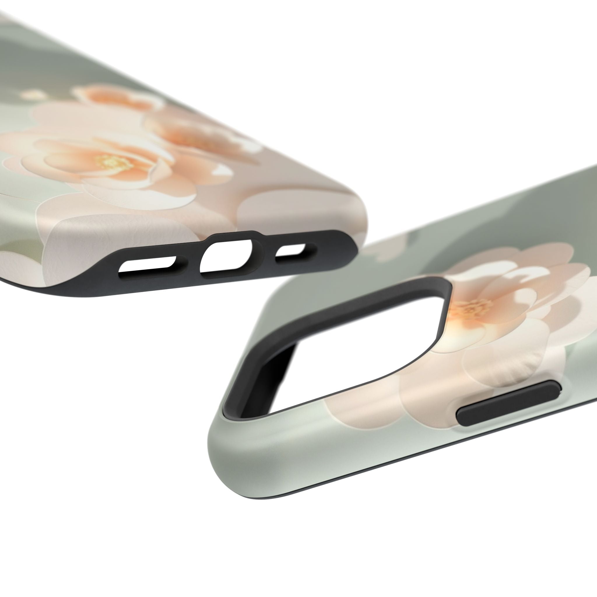 iPhone Sage And Ivory Pastel Floral Cloud Slim iPhone Everyday Designer · iPhone