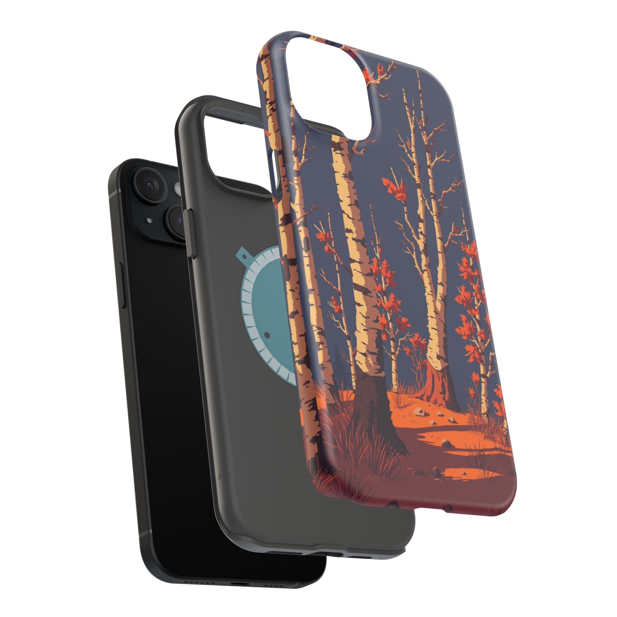 iPhone Birch Grove Pixel Art -Bit Bold Modern Everyday Snap Case · iPhone Case
