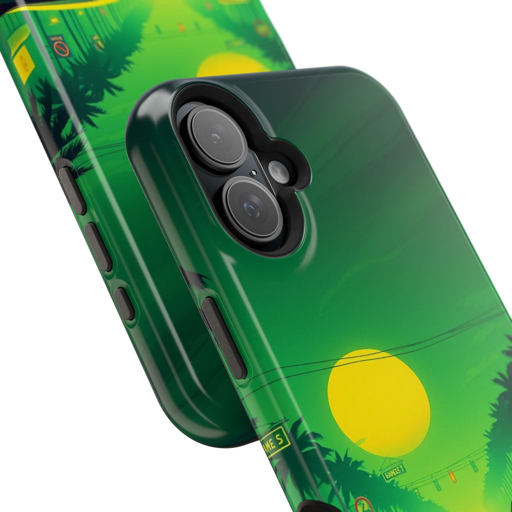 iPhone Dreamy Sunset Drive 80s Design Slim Everyday Designer Case · iPhone Case