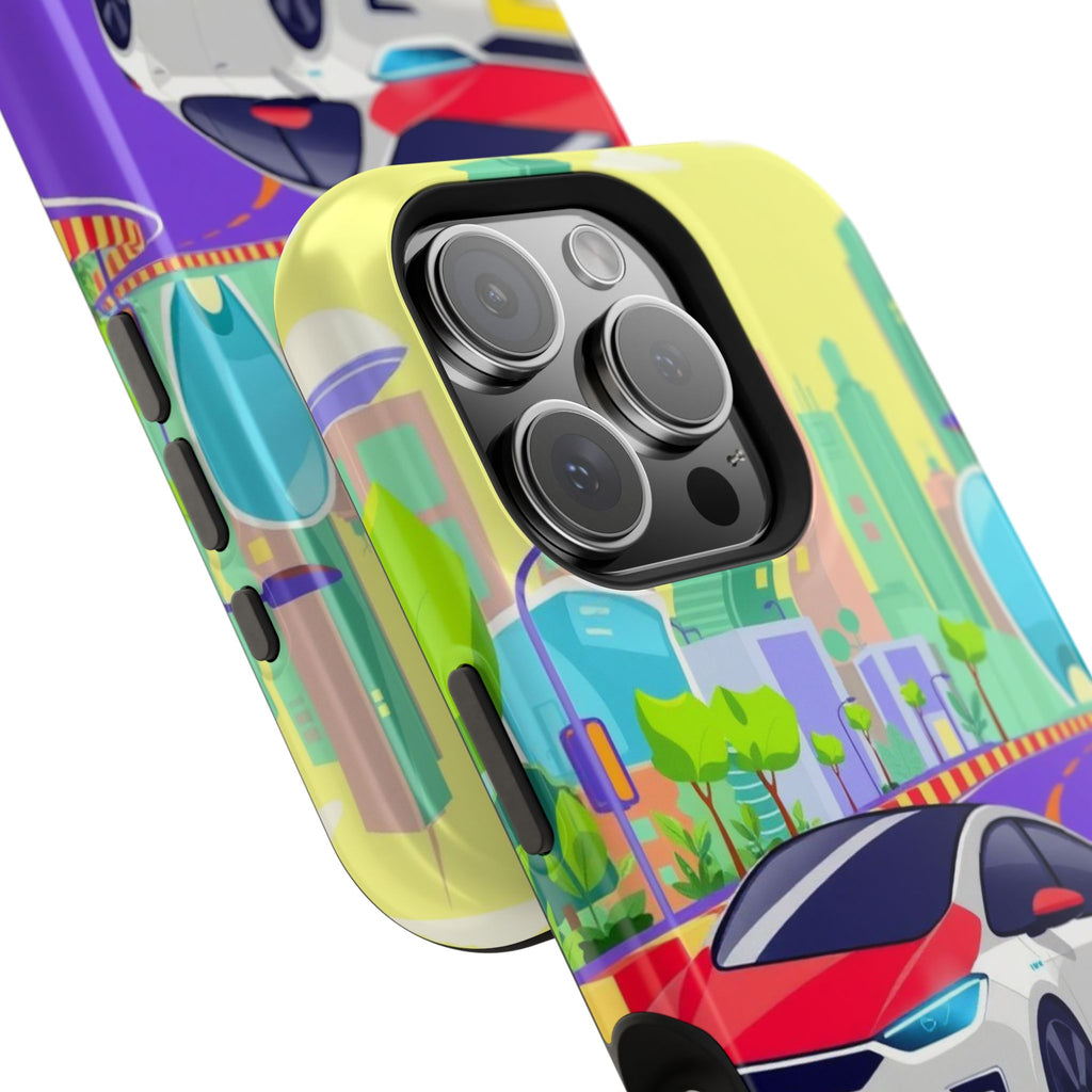 iPhone Electric Car Future Kids Fun Phone Case Gift Slim Snap Case · iPhone Case