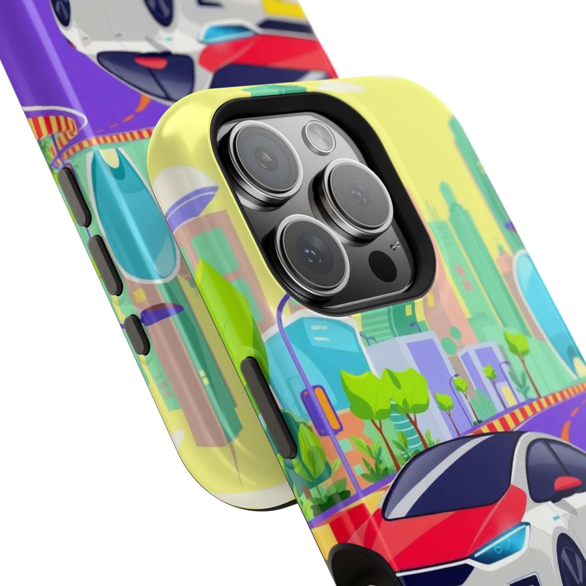 iPhone Electric Car Future Kids Fun Phone Case Gift Slim Snap Case · iPhone Case