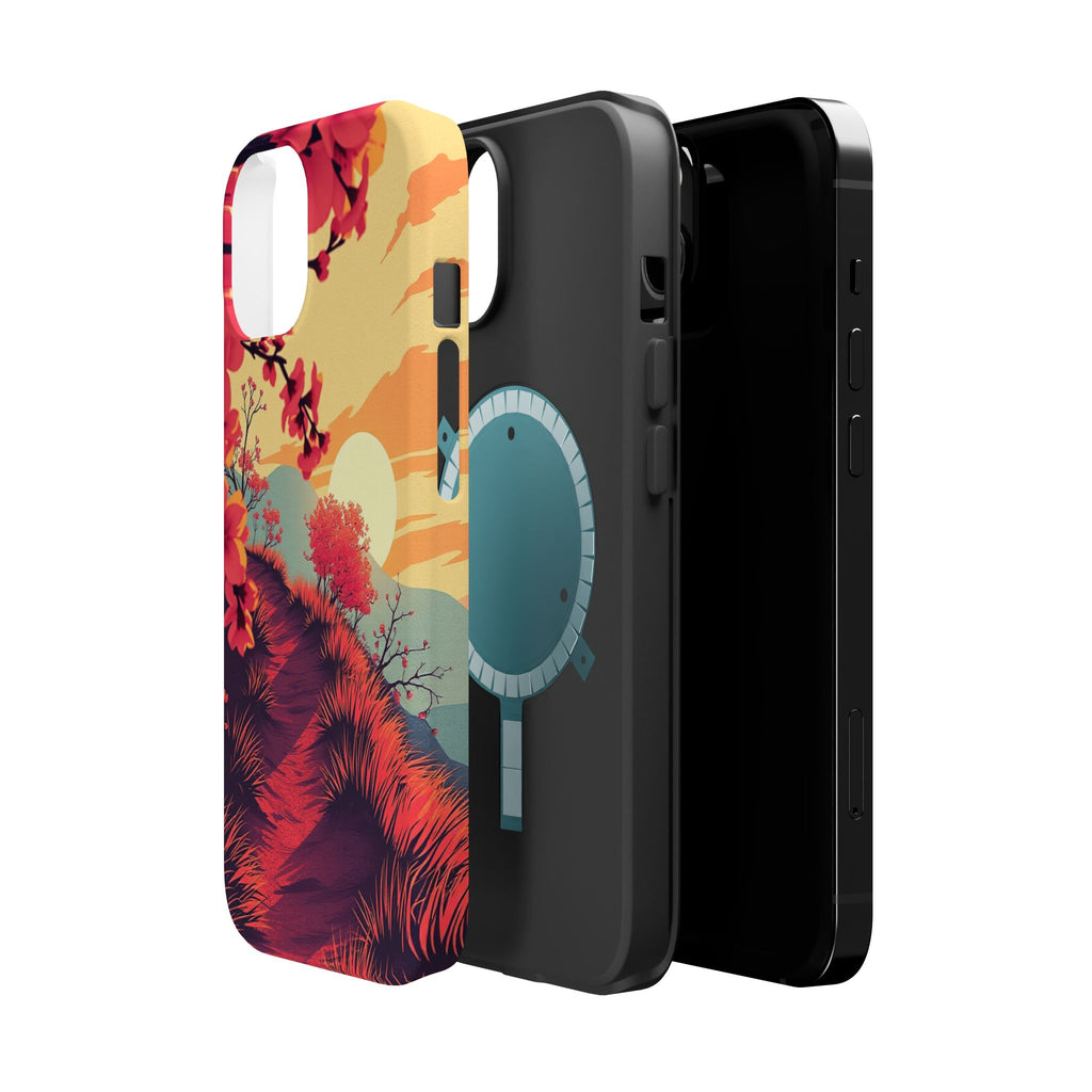 iPhone Sunset Amber And Peach Blossom Trail Soft iPhone 15 Finish · iPhone Case