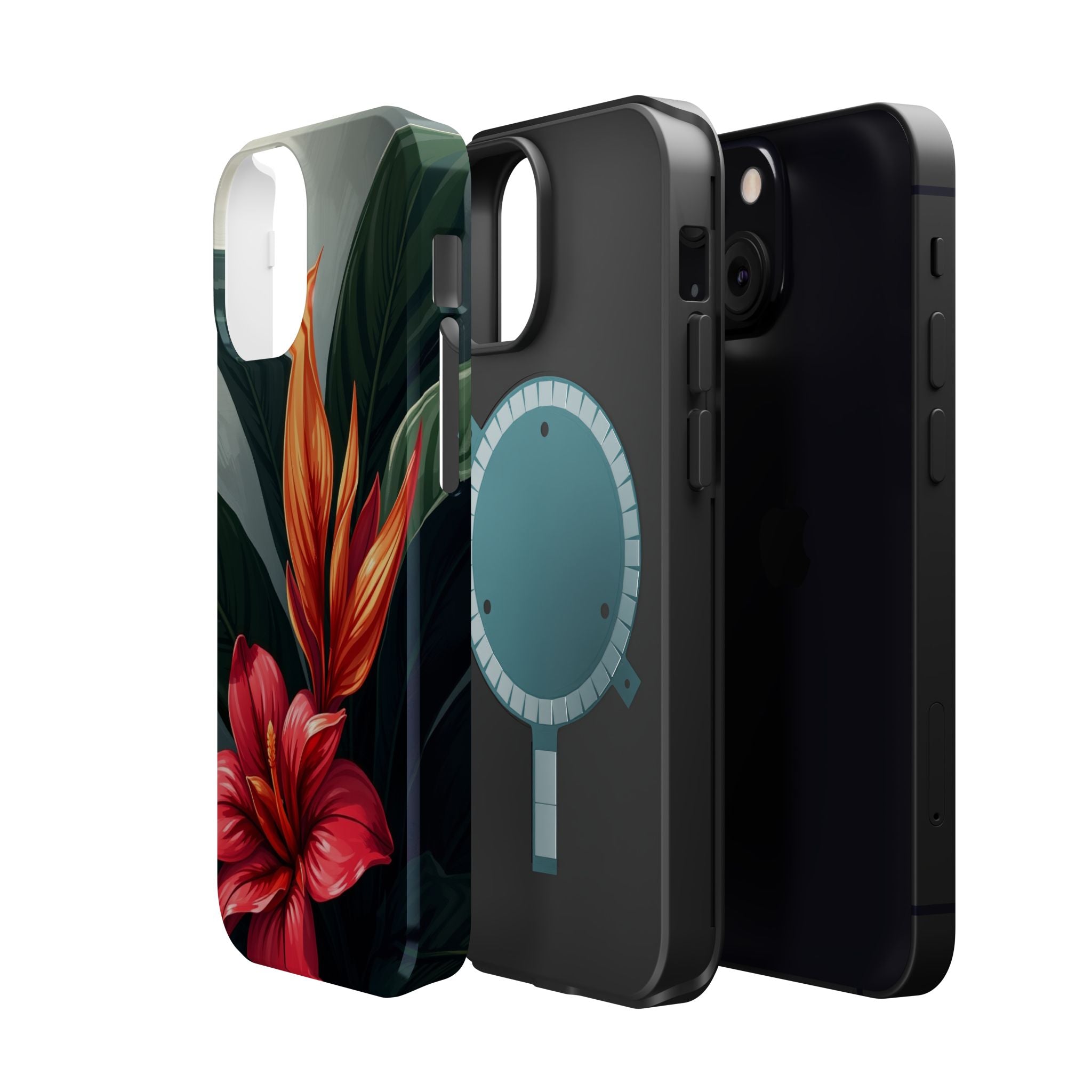iPhone Black And Crimson Tropical Bloom Slim Everyday iPhone Designer · iPhone C