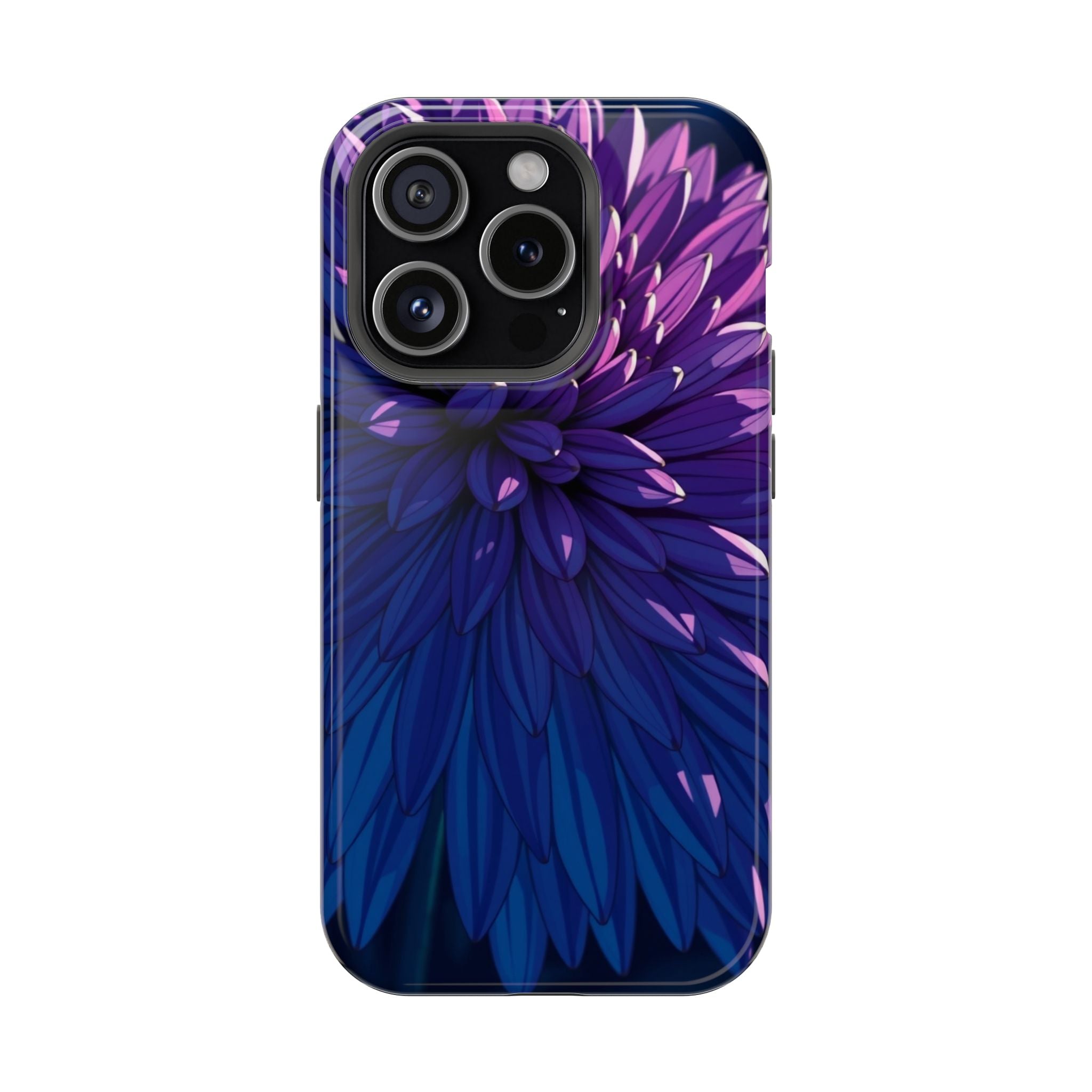 iPhone Indigo And Violet Chrysanthemum Classic Soft iPhone Finish · iPhone Case
