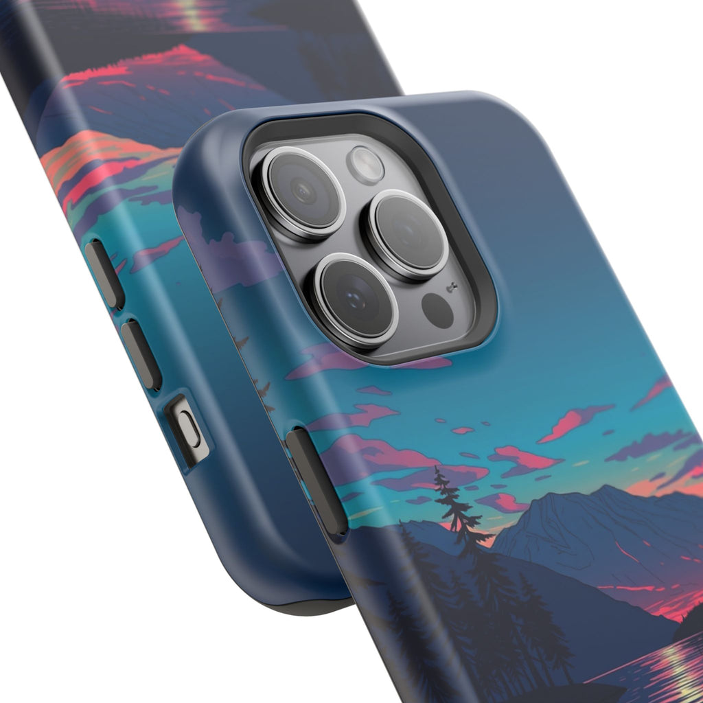 iPhone Vibrant Lake at Twilight Design Slim Everyday Designer Case · iPhone Case