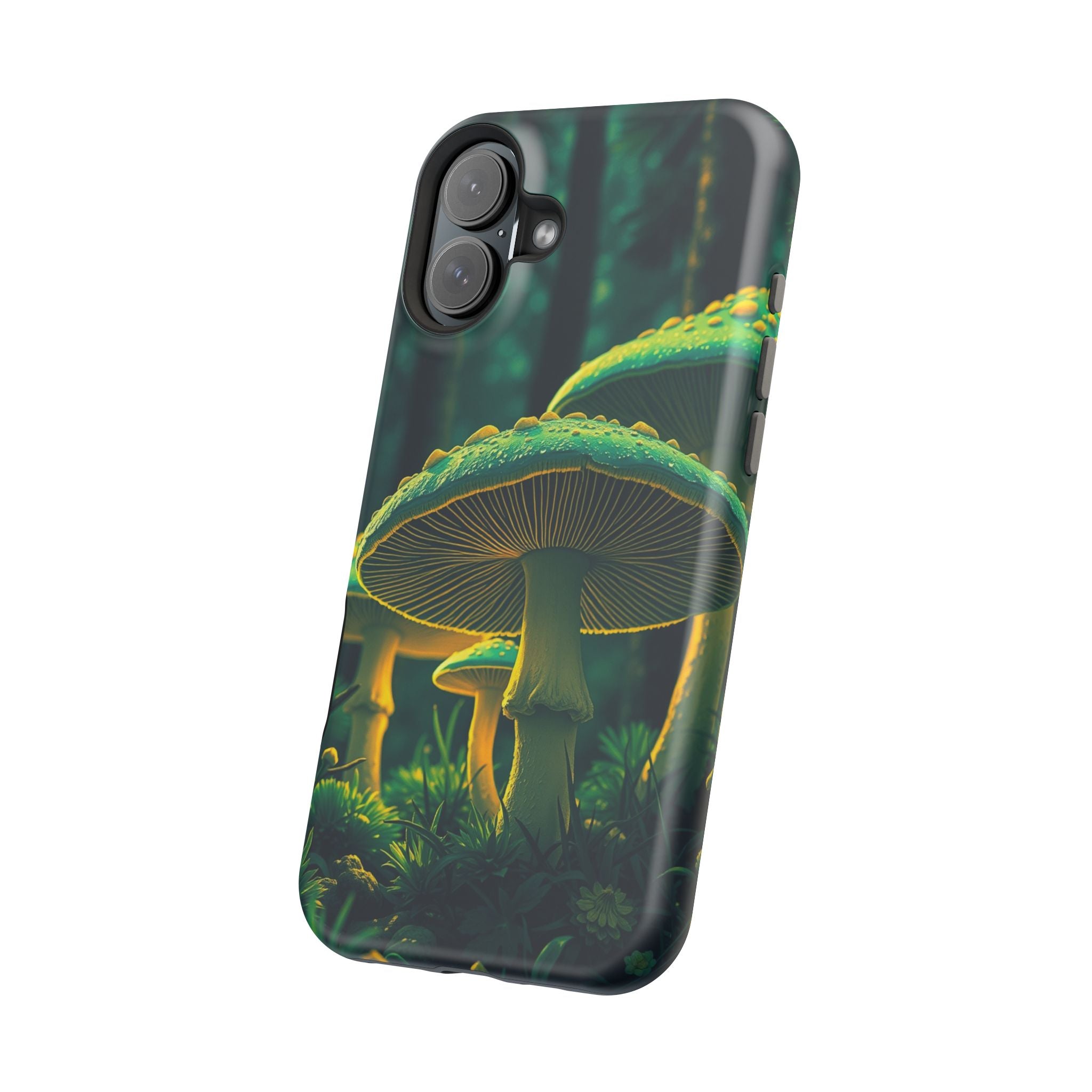iPhone Emerald Green And Gold Mushroom Forest Slim iPhone Everyday · iPhone Case