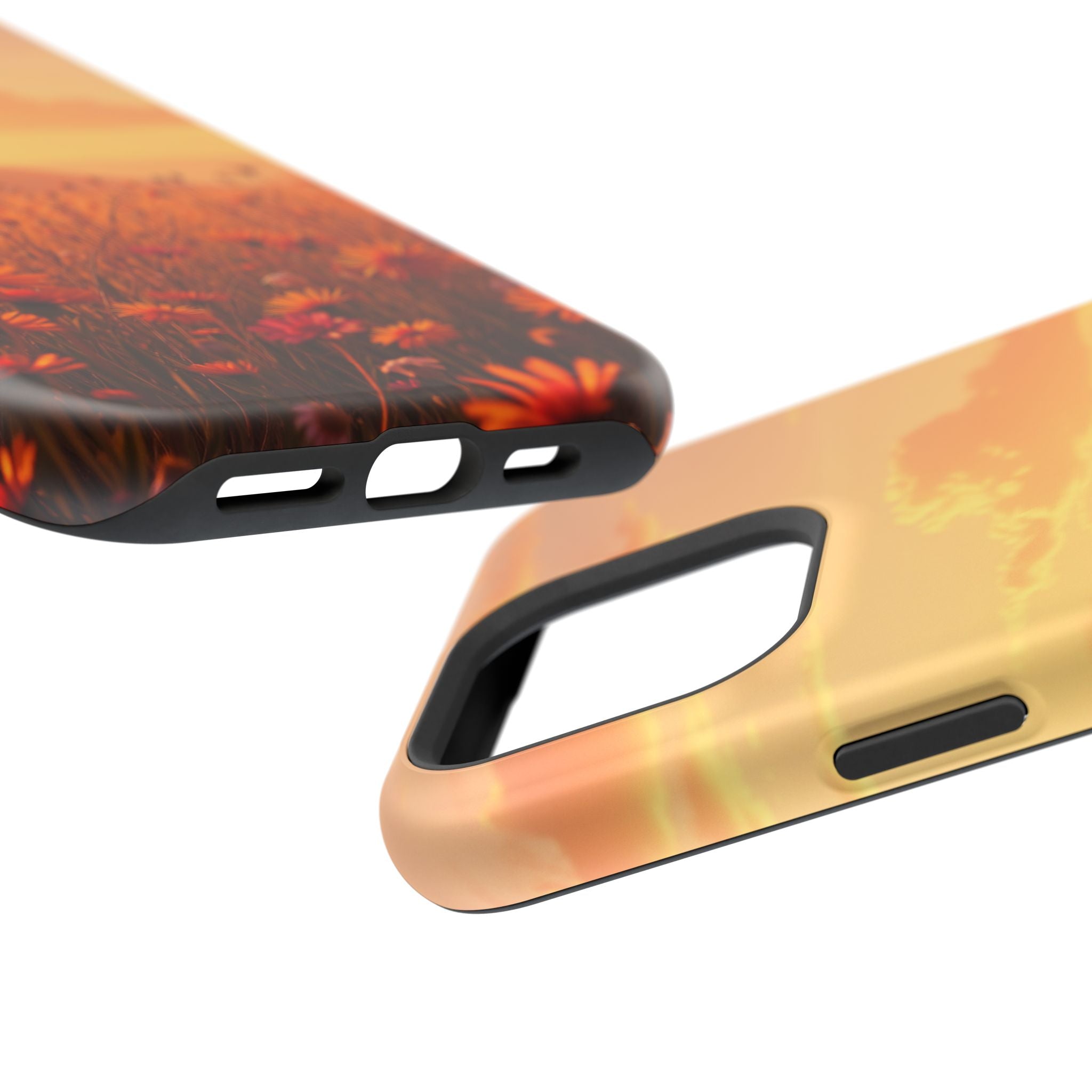 iPhone Sunset Amber And Peach Wildflower Field Soft iPhone Finish · iPhone Case