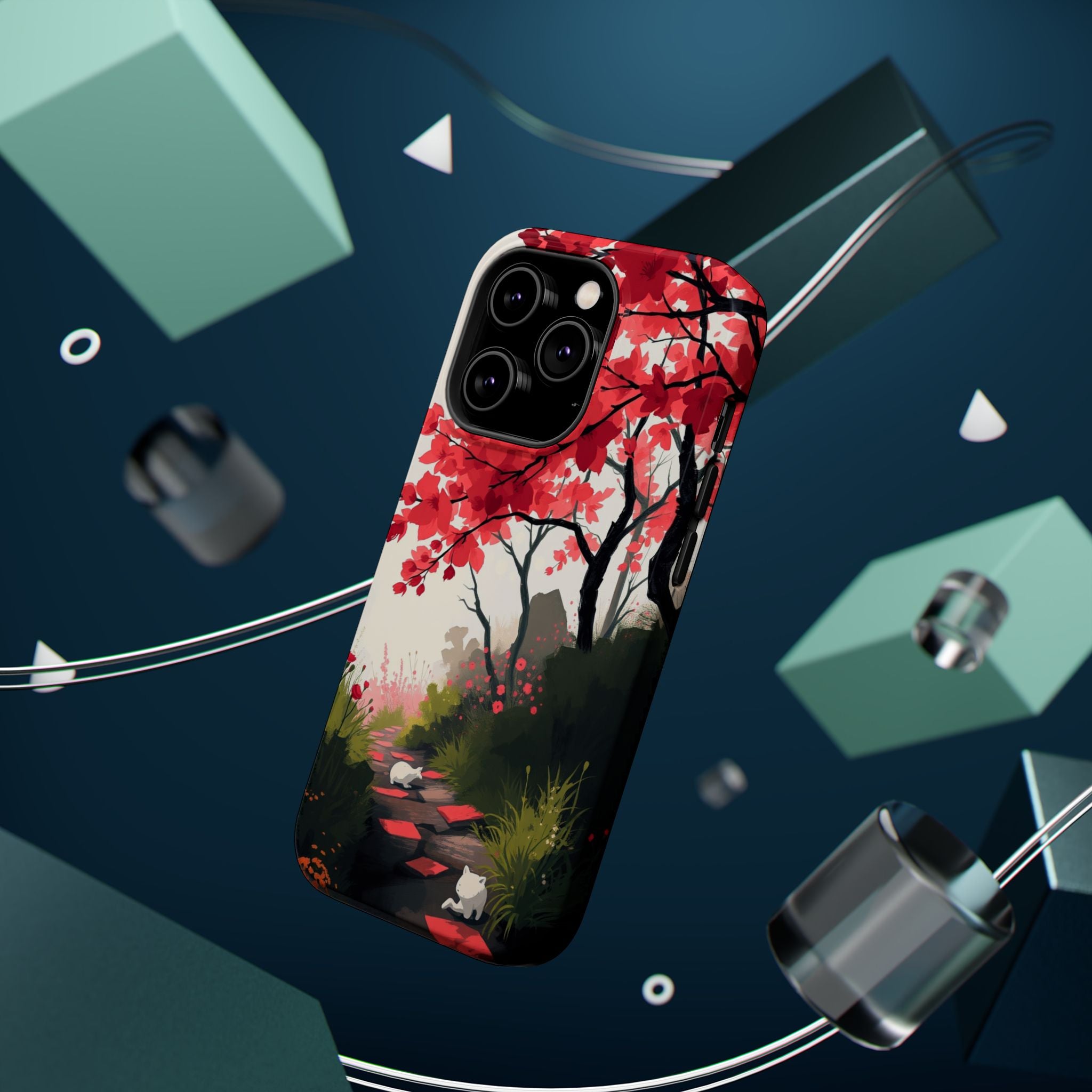 iPhone Blossom Trail Oil Painting Impressionist Soft iPhone Finish · iPhone Case