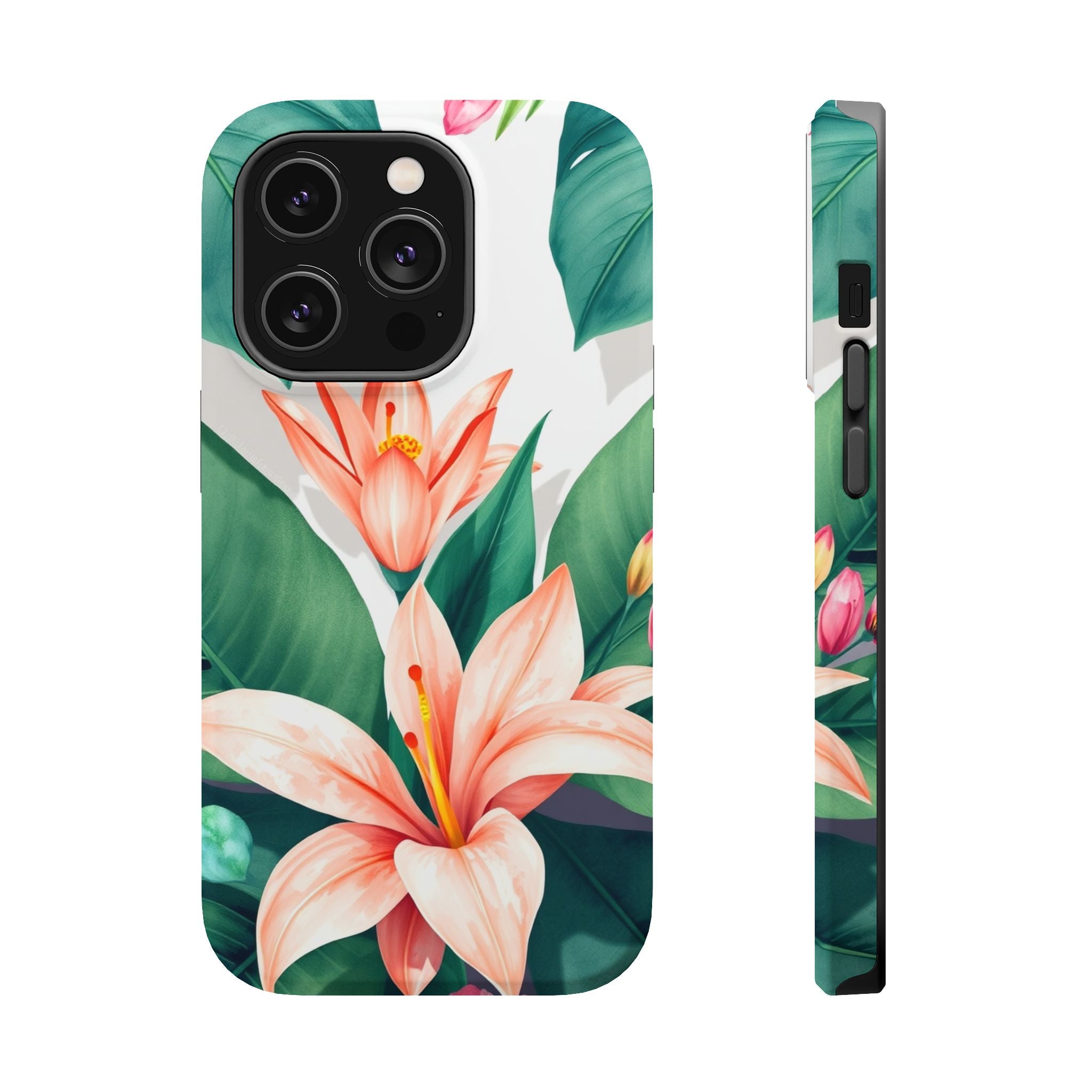 iPhone Tropical Bloom Sage And Ivory Slim Snap Case Gal · iPhone Case
