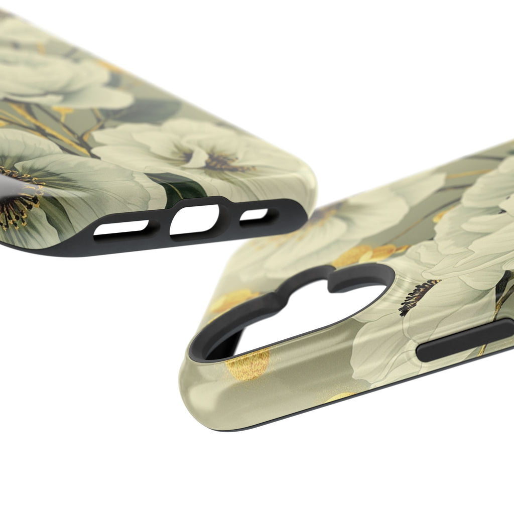 iPhone Sage And Ivory Floral Ink Wash Slim Everyday iPhone 14 Designer · iPhone