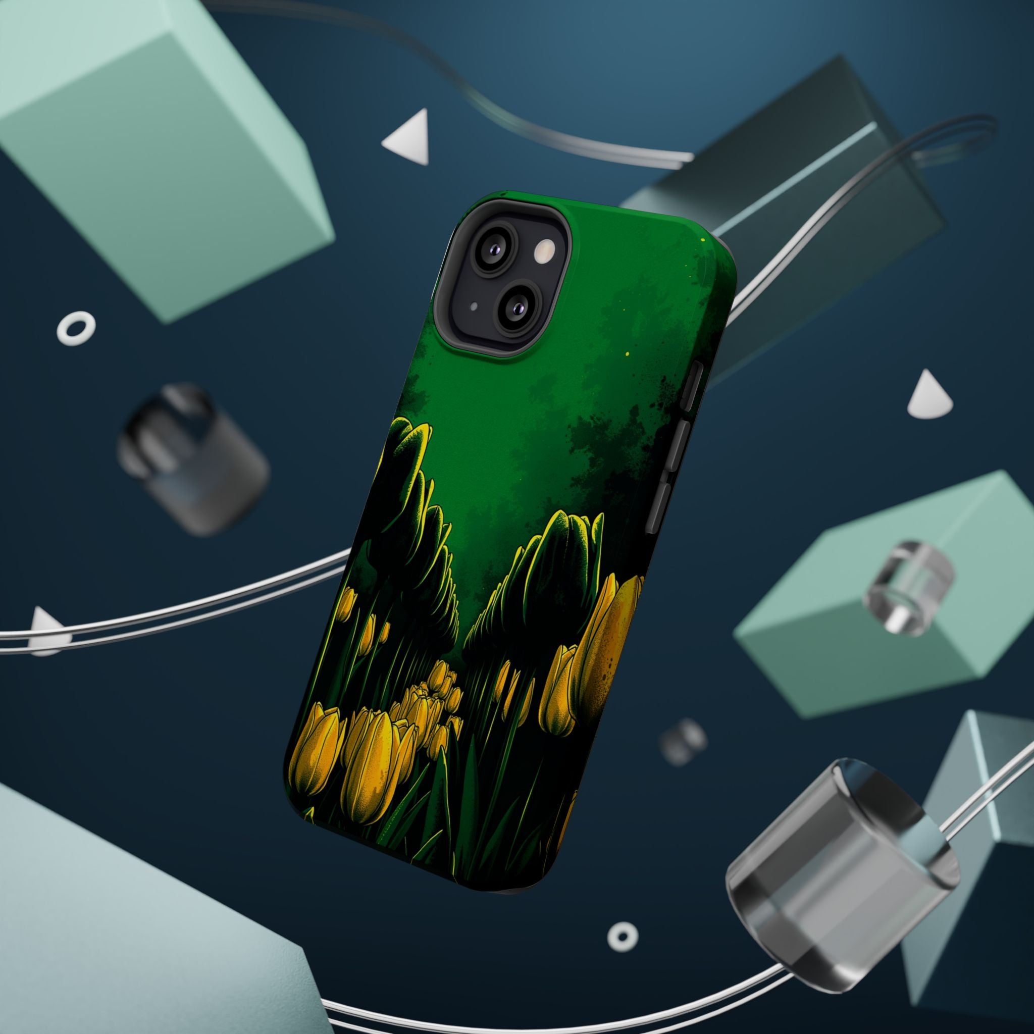 iPhone Tulip Row Emerald Green And Gold Slim Snap Case · iPhone Case