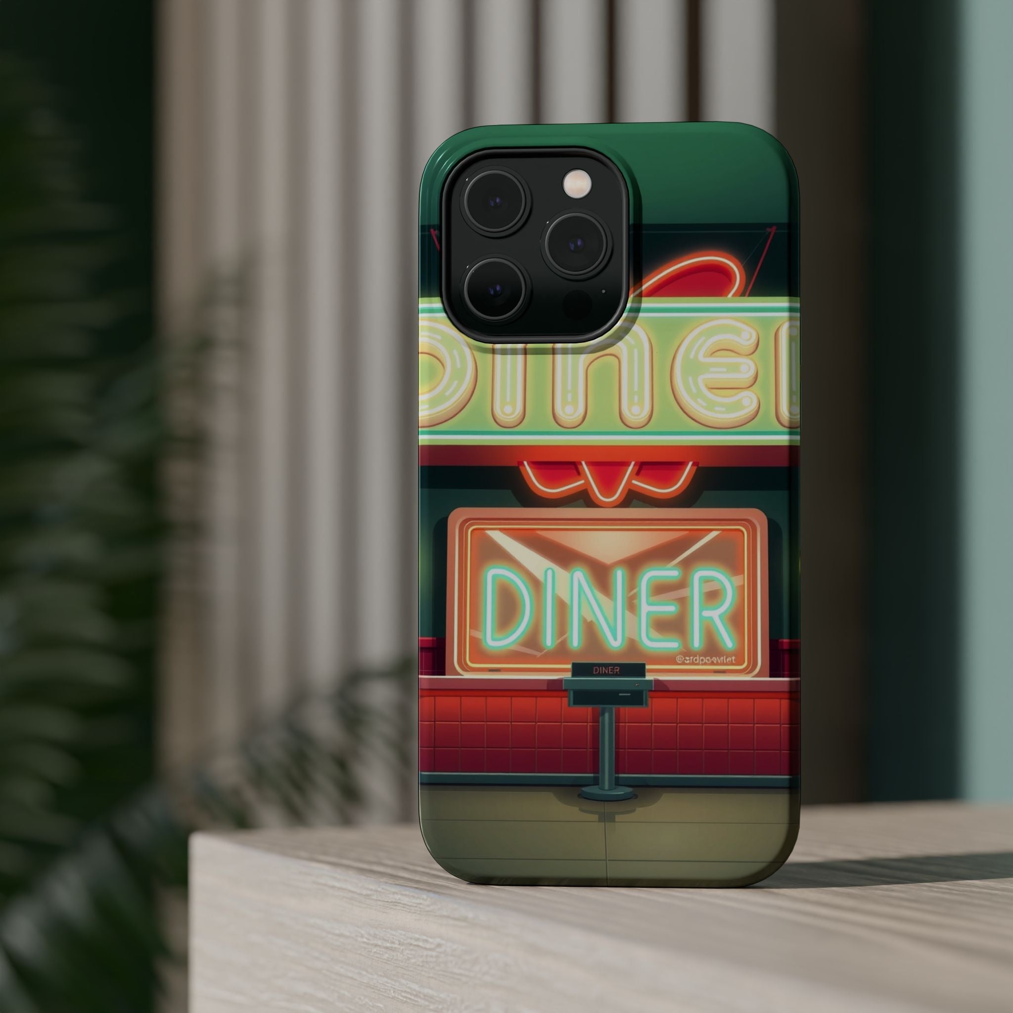 iPhone Neon Diner Sign Mystic Art Bold Modern Everyday Snap Case · iPhone Case
