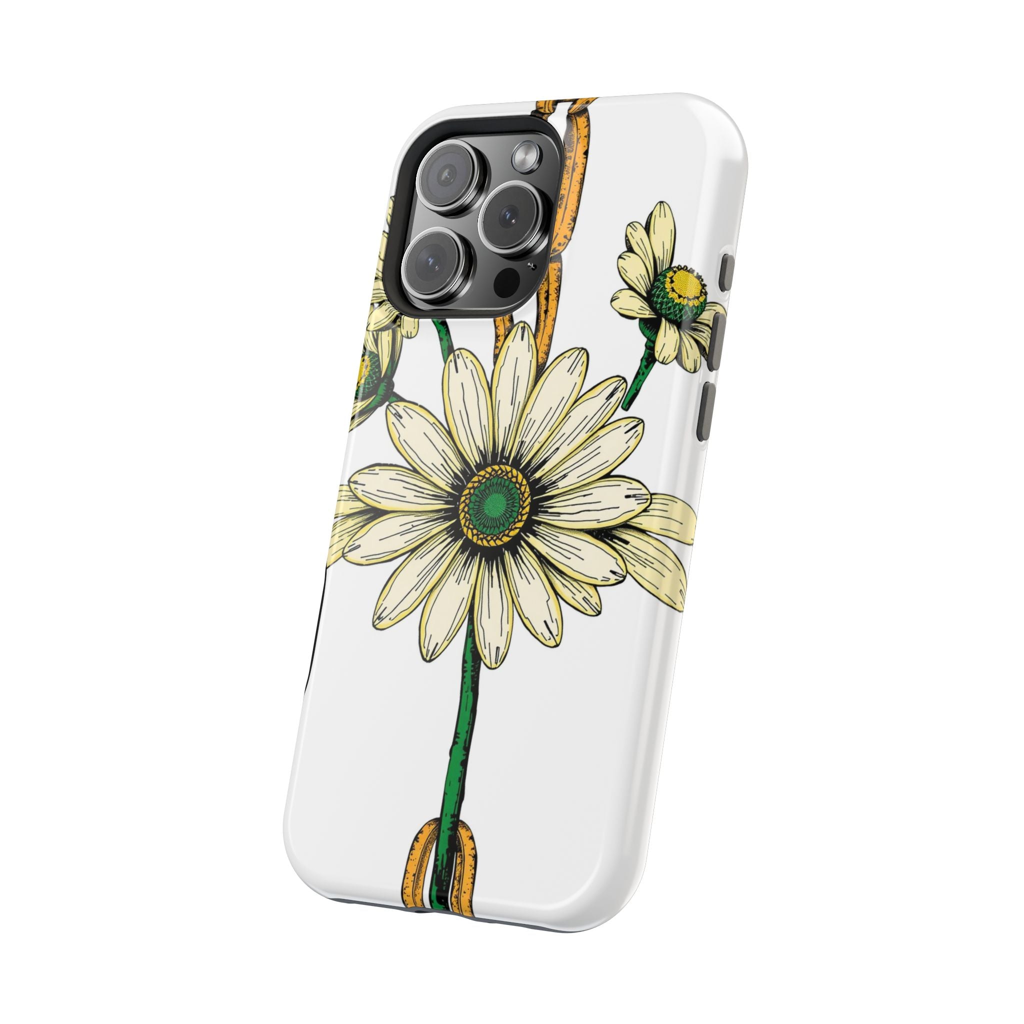 iPhone Daisy Chain Dark Gothic Ink Bold Modern Everyday Snap Case · iPhone Case