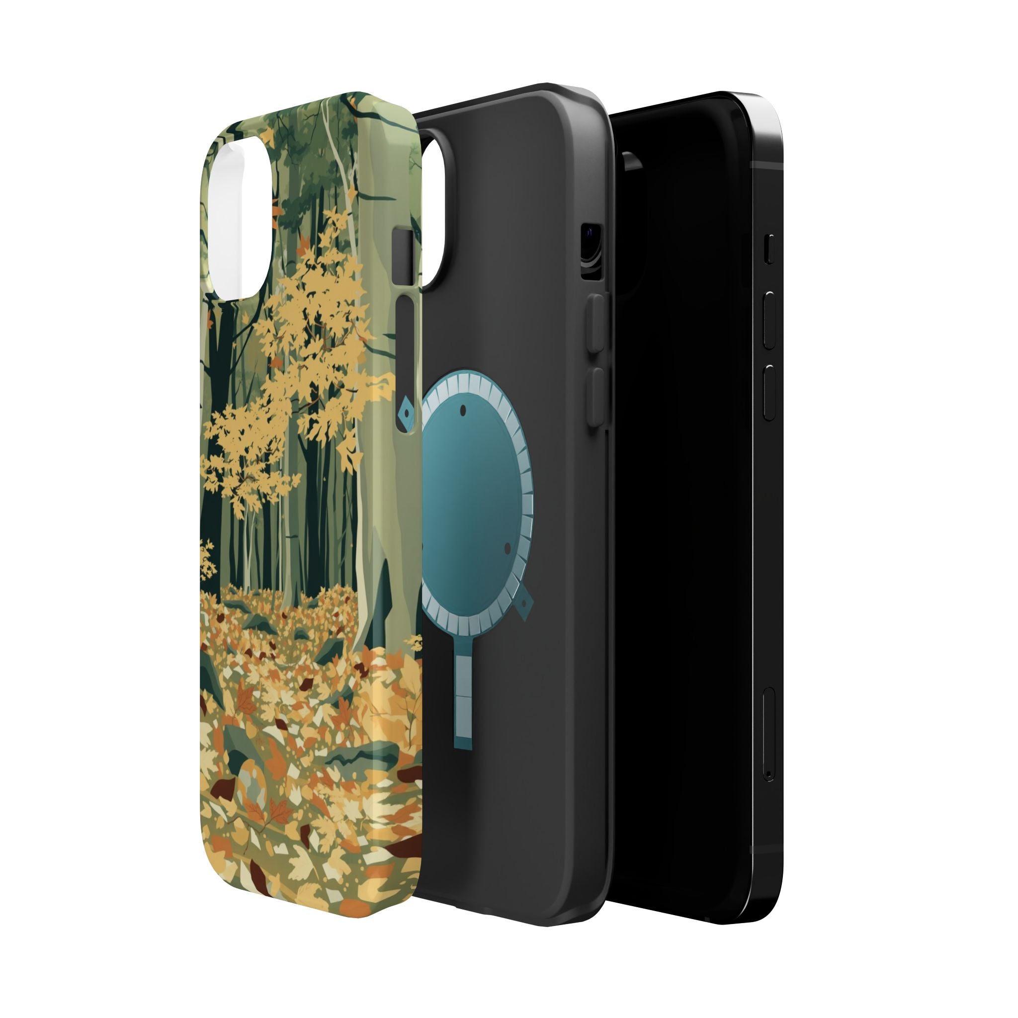 iPhone Autumn Forest Floor Abstract Geometric Slim iPhone Everyday · iPhone Case