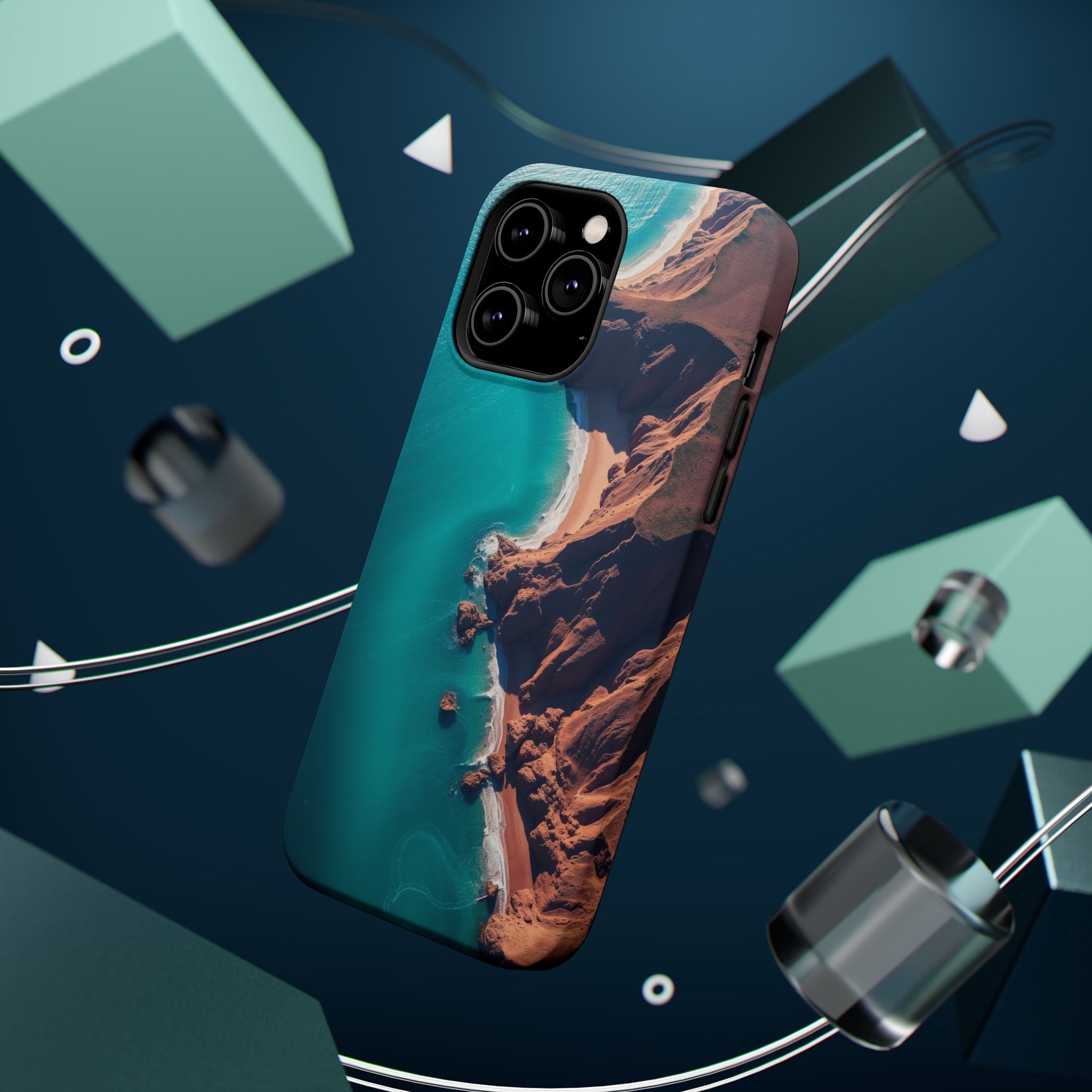 iPhone Shoreline Aerial Abstract Geometric Slim iPhone Everyday · iPhone Case