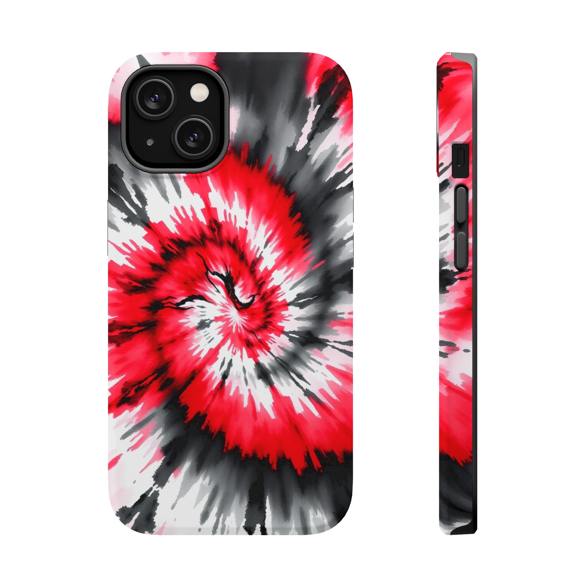 iPhone Black And Crimson Tie-Dye Vortex Slim Everyday iPhone Designer · iPhone C