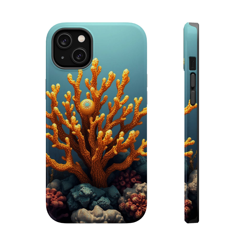 iPhone Mustard And Rust Coral Reef Life Slim Everyday iPhone Designer · iPhone C