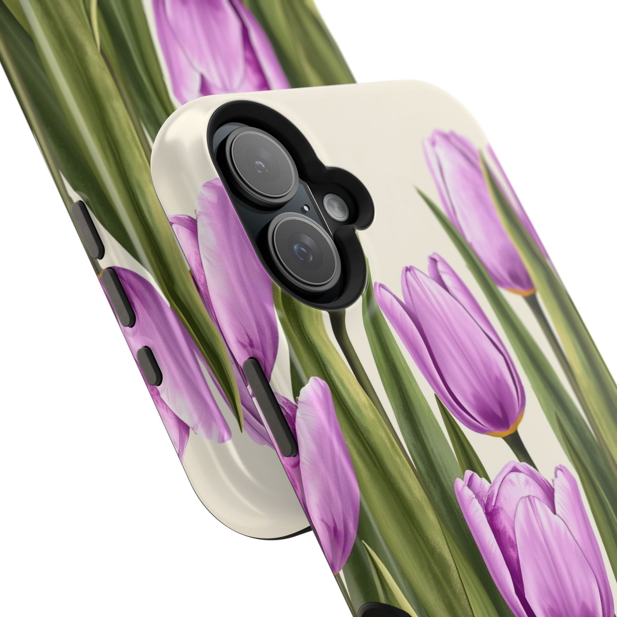 iPhone Tulip Row Electric Art 14 Bold Modern Everyday Snap Case · iPhone Case