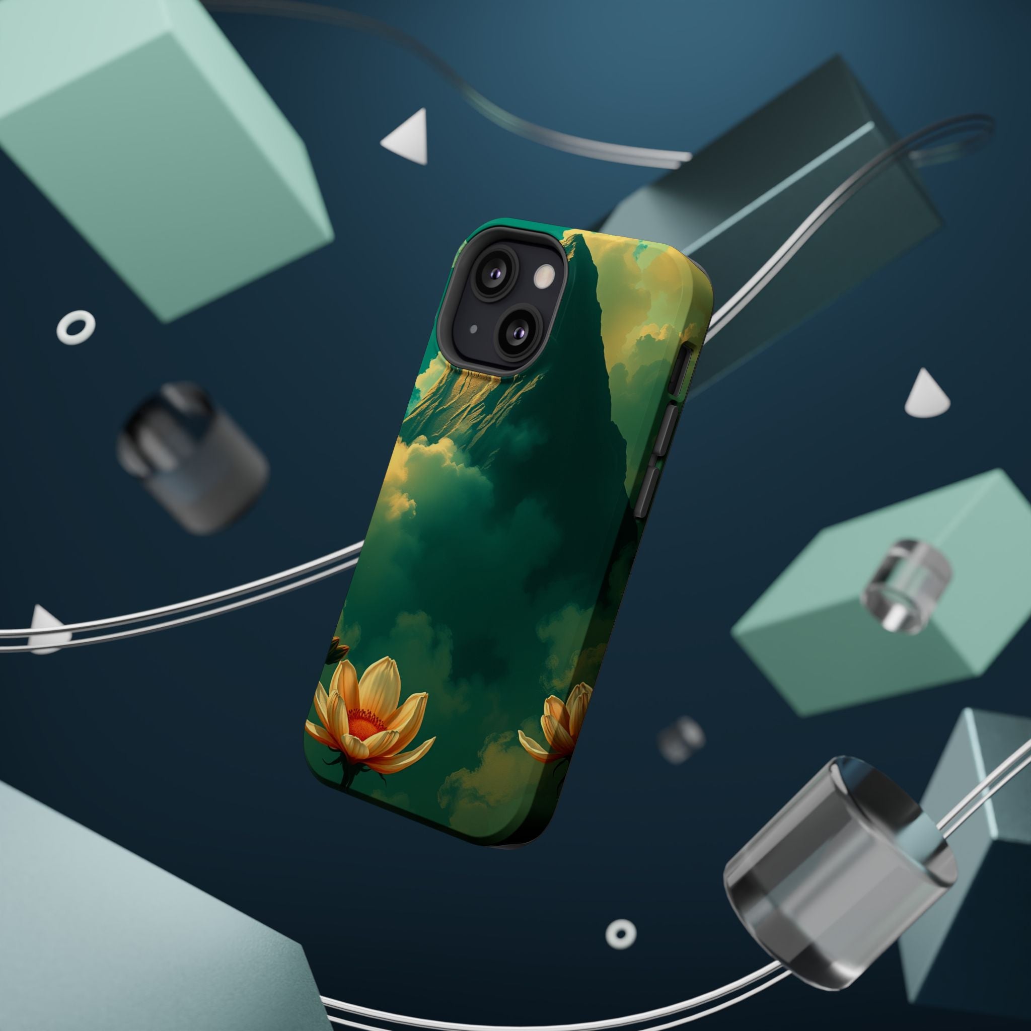 iPhone Emerald Green And Gold Night Bloomer Slim iPhone Everyday · iPhone Case