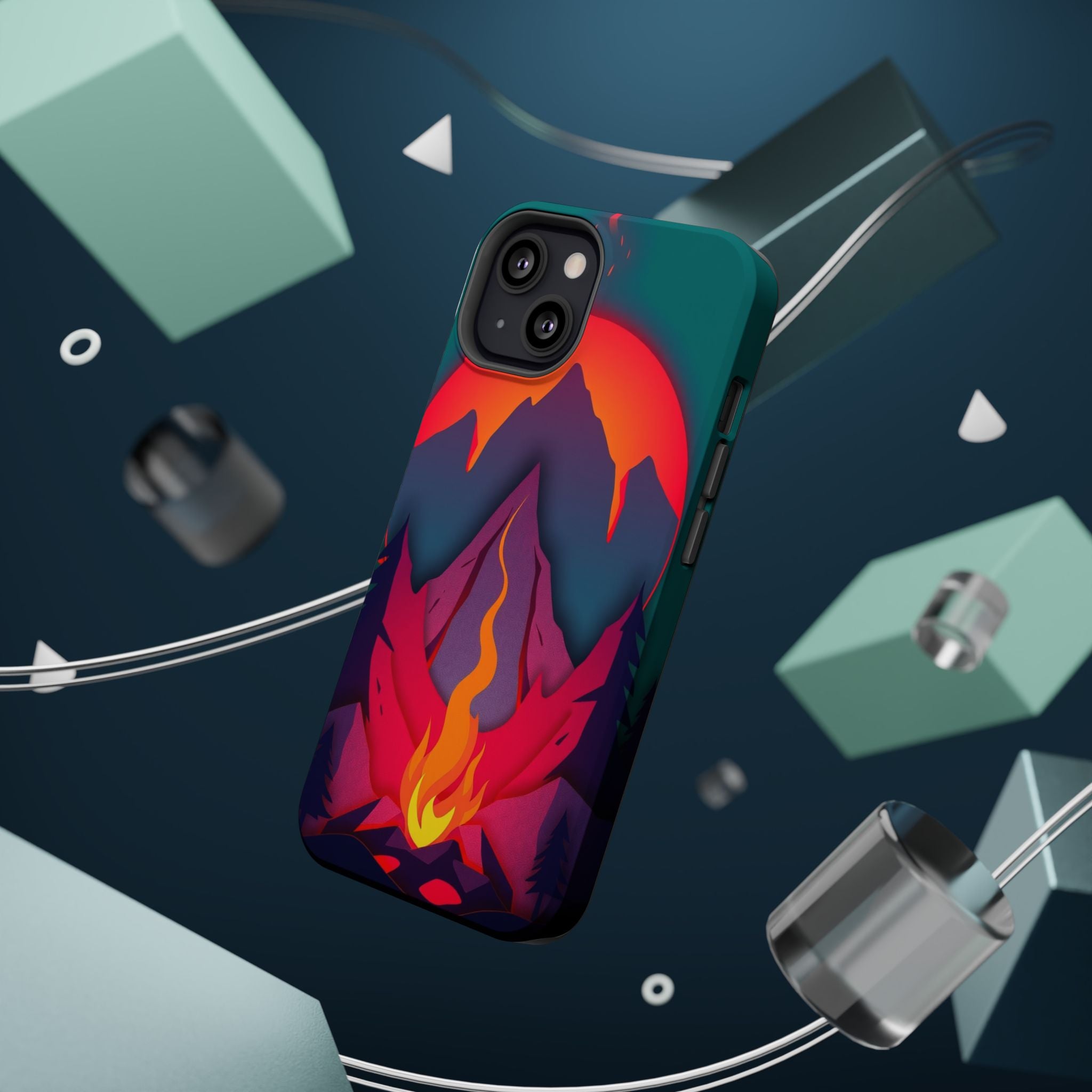 iPhone Cyan And Magenta Wildfire Glow Slim Everyday iPhone 12 Designer · iPhone