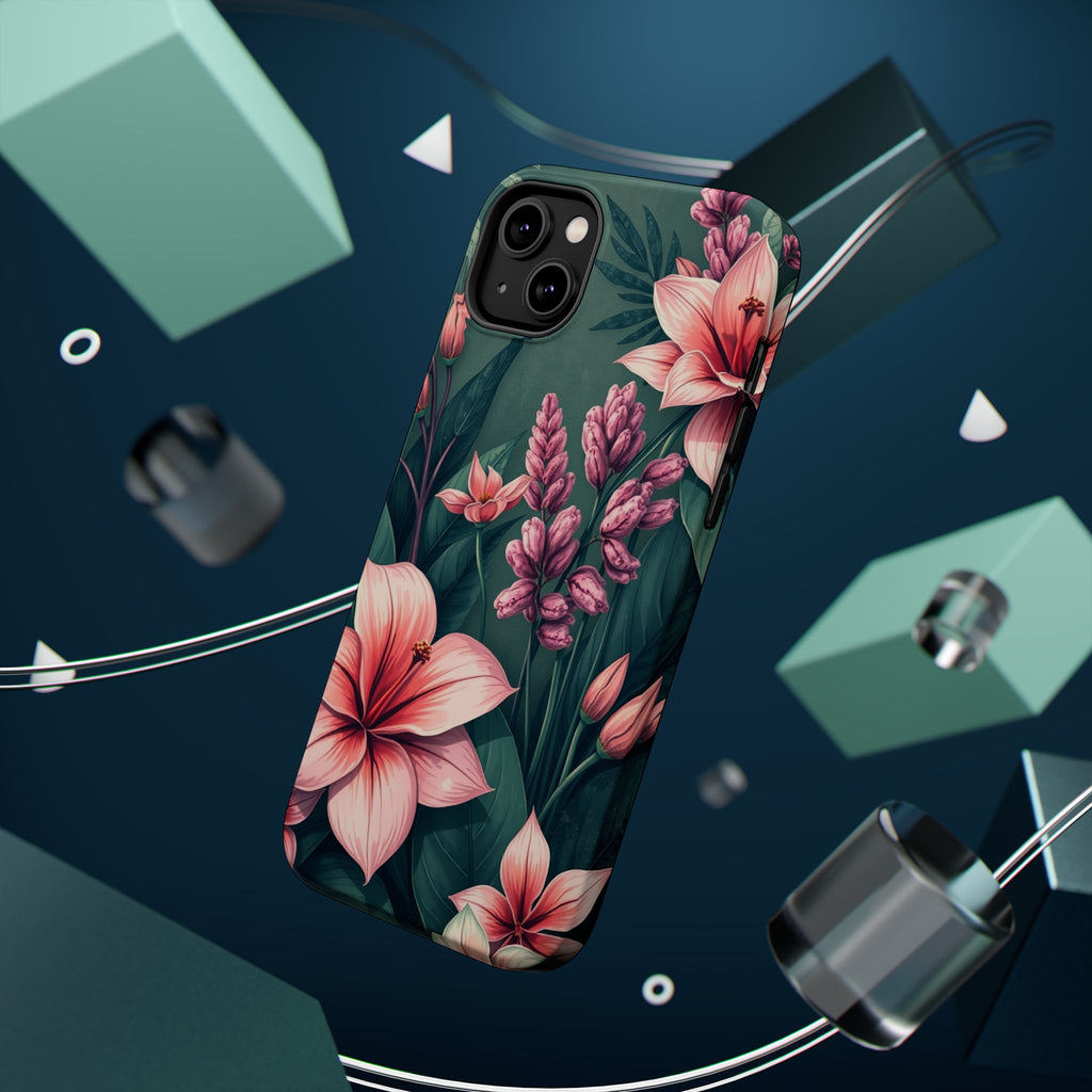 iPhone Mint And Blush Jungle Floral Slim Everyday Designer Case · iPhone Case