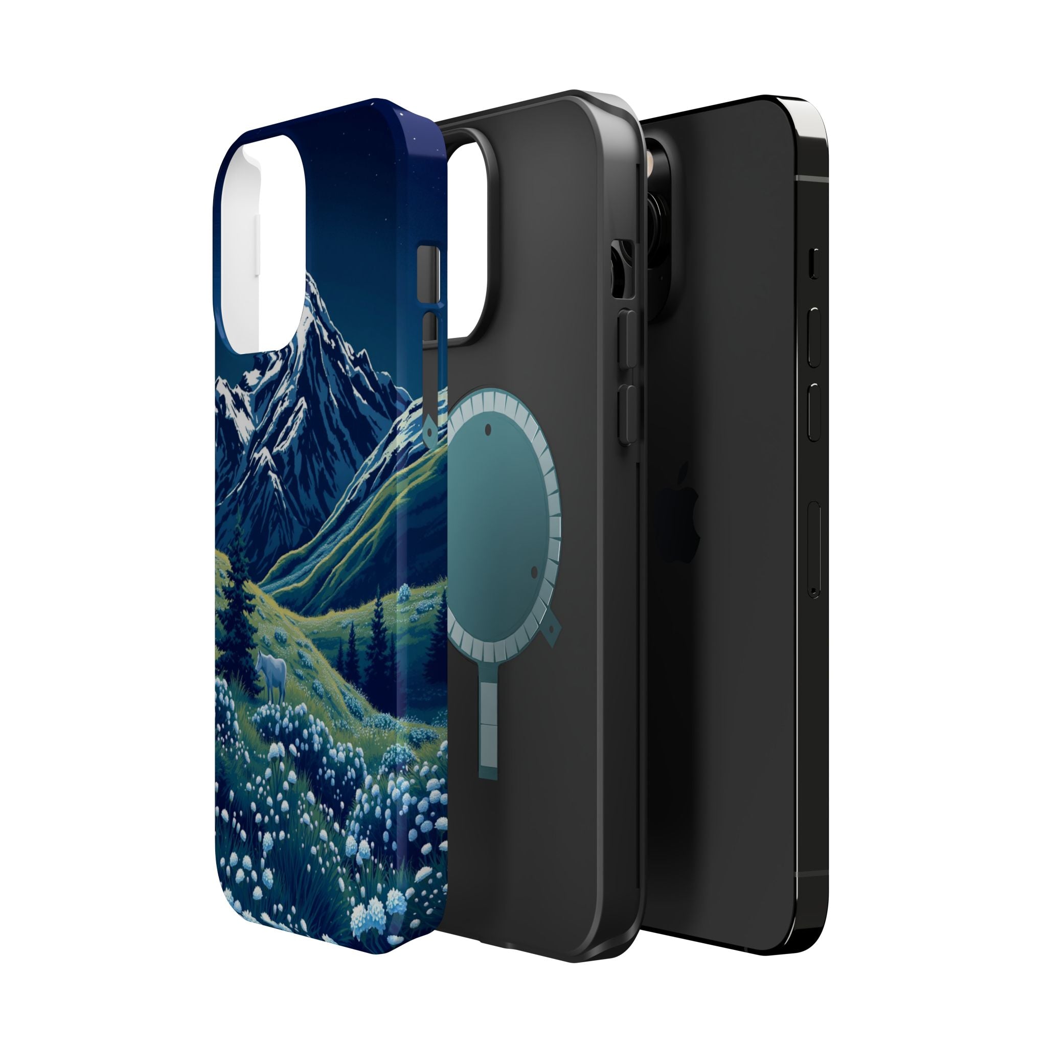 iPhone Midnight Blue And Silver Alpine Meadow Slim iPhone Everyday · iPhone Case