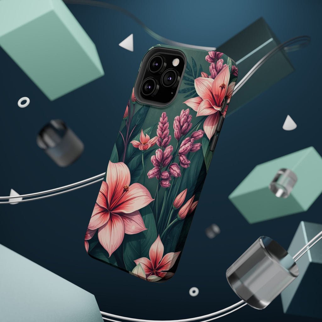 iPhone Mint And Blush Jungle Floral Slim Everyday Designer Case · iPhone Case