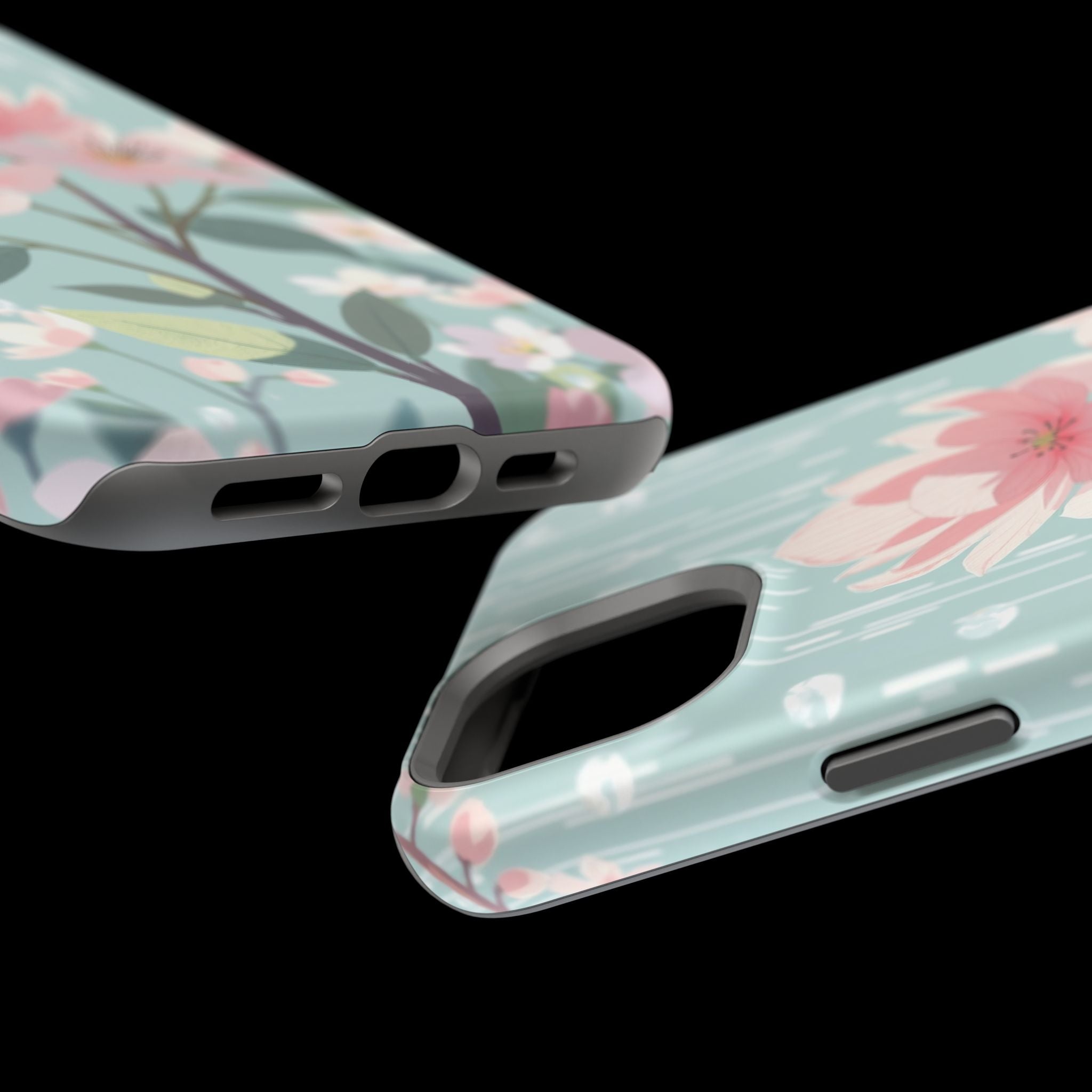 iPhone Mint And Blush Spring Shower Bloom Slim iPhone Everyday Designer · iPhone