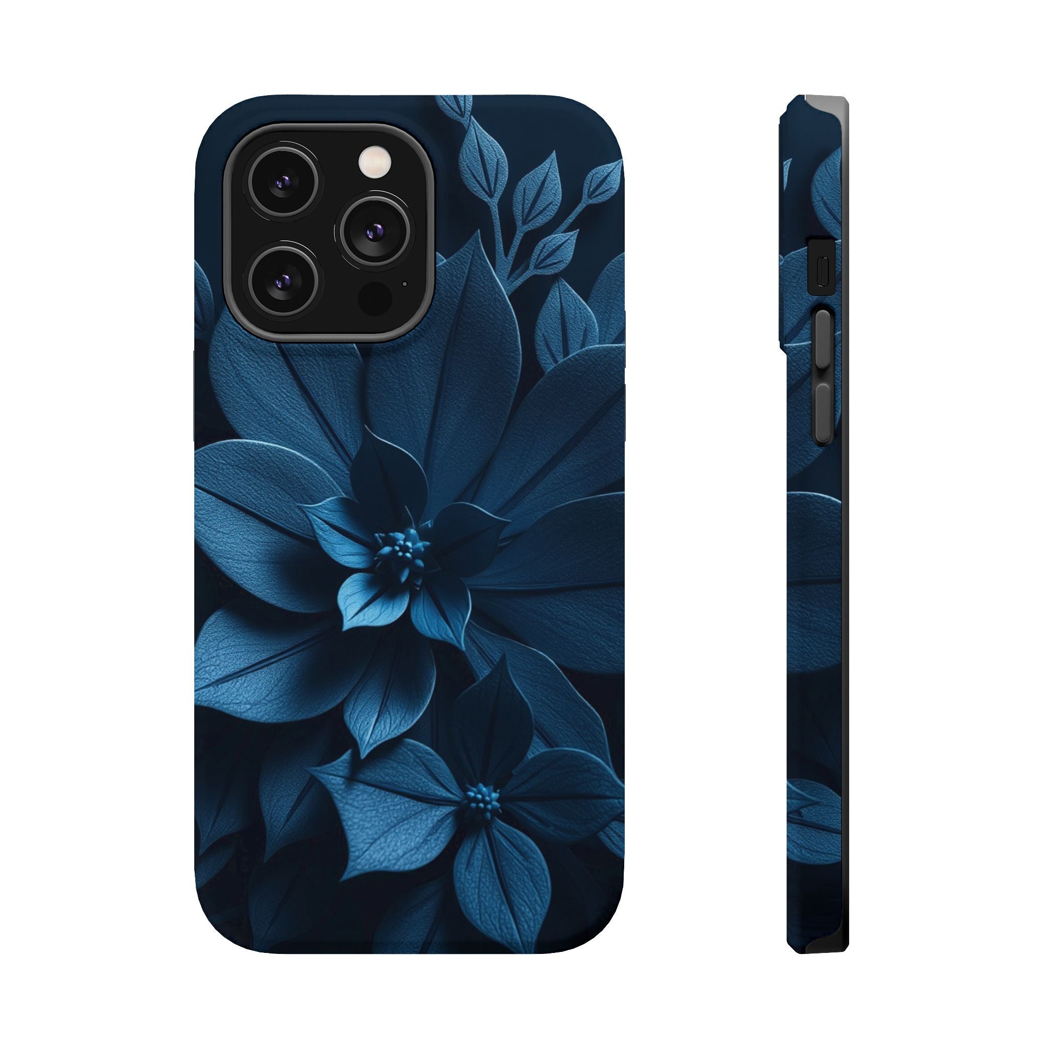 iPhone Midnight Blue And Silver Floral Dark Academia iPhone Slim · iPhone Case