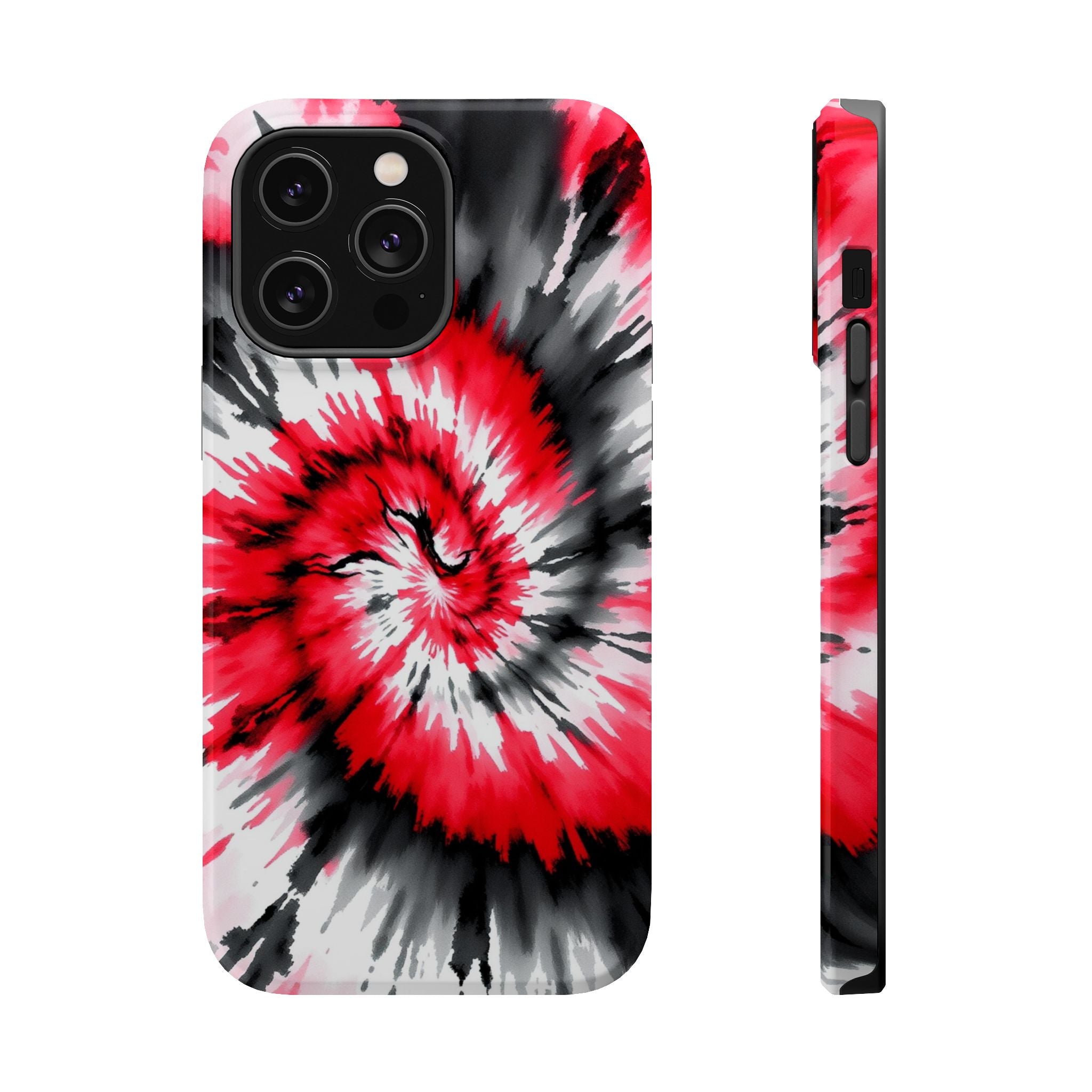 iPhone Black And Crimson Tie-Dye Vortex Slim Everyday iPhone Designer · iPhone C