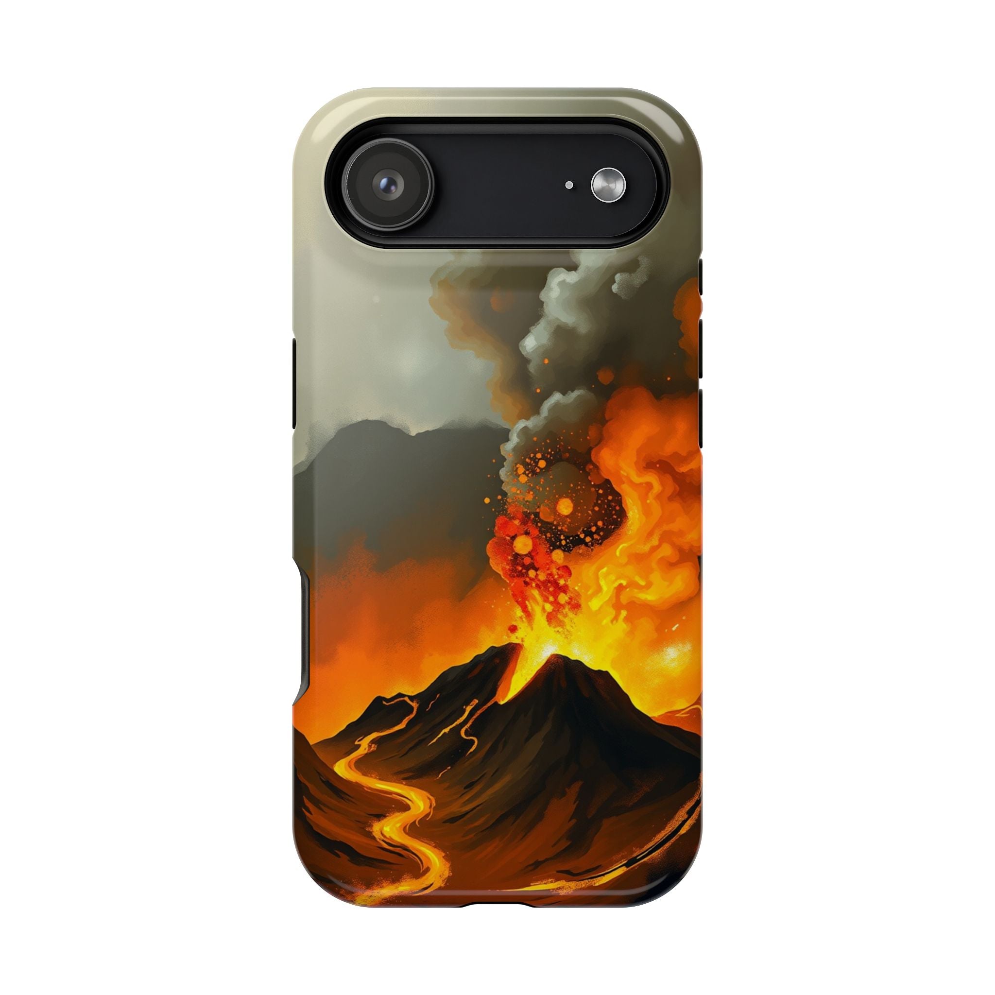iPhone Volcanic Eruption Oil Painting Impressionist Slim Snap Case · iPhone Case