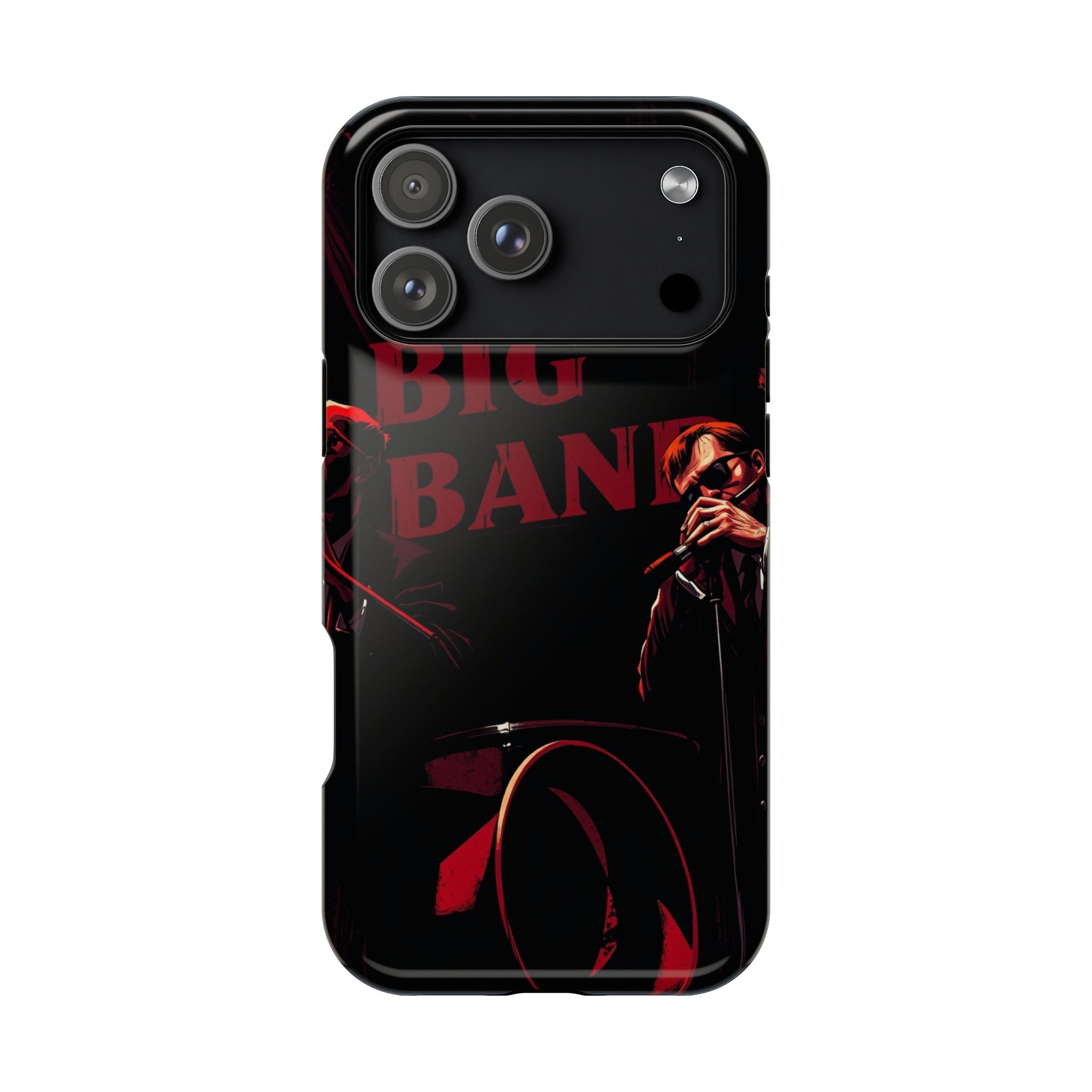 iPhone Black And Crimson Big Band Era Slim Everyday Designer Case · iPhone Case