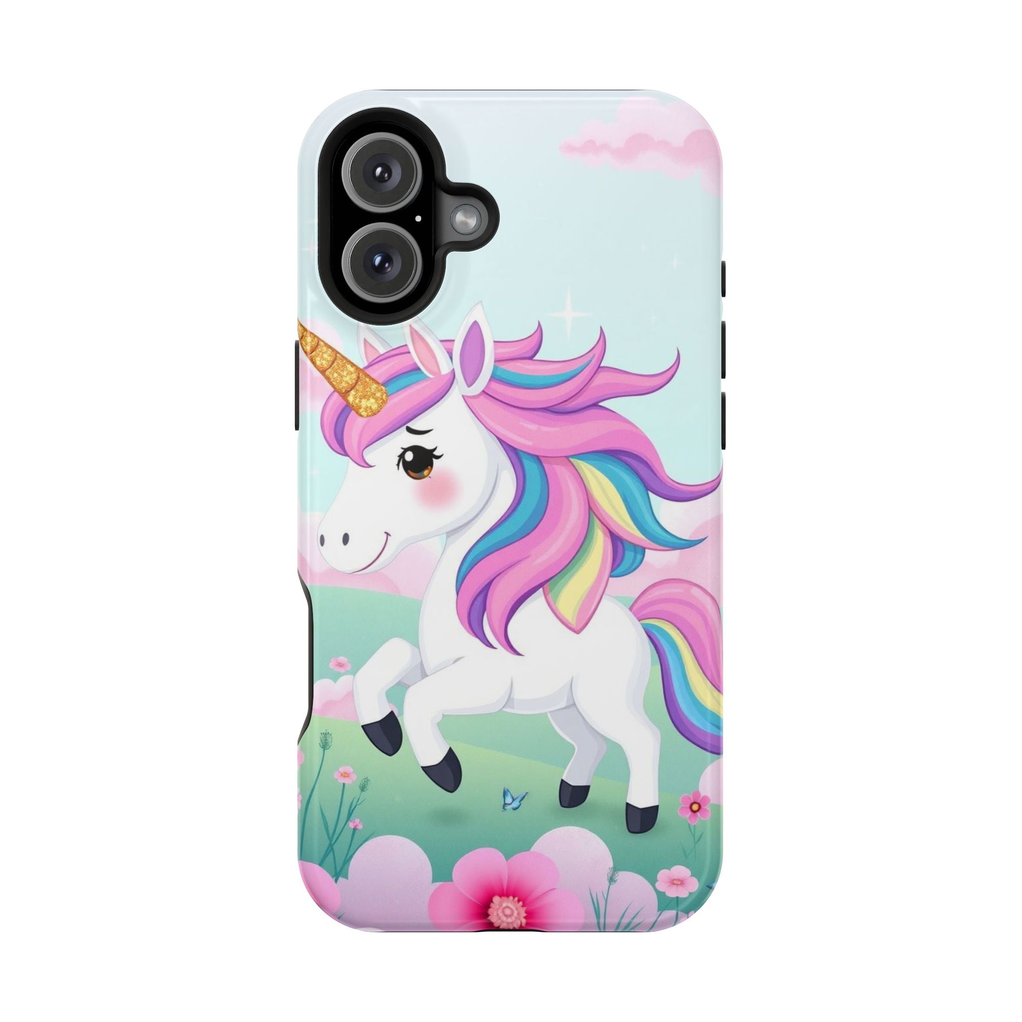 iPhone Rainbow Unicorn Kids Fun Soft iPhone Phone Case Gift Finish · iPhone Case