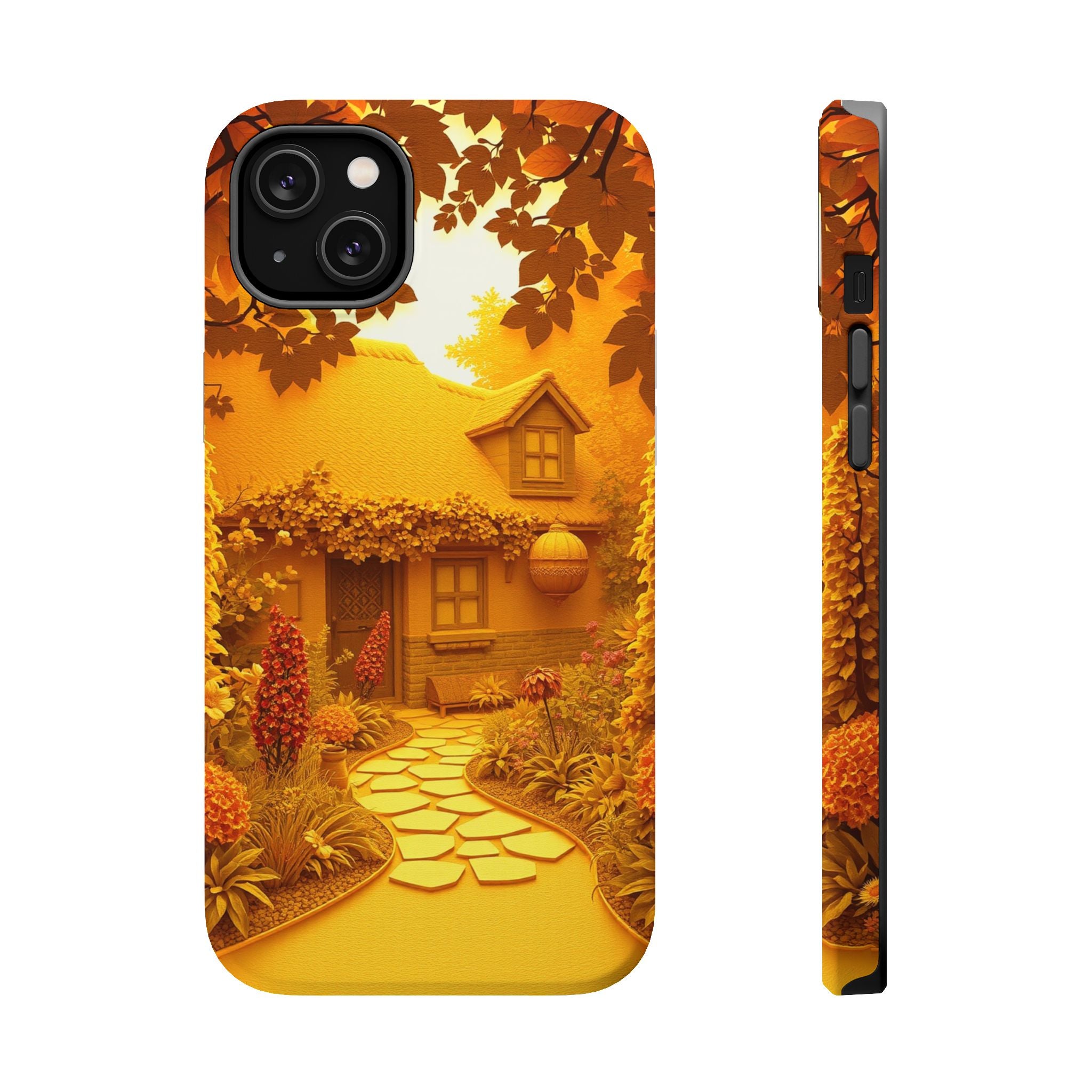 iPhone Vibrant Cottage Garden Design Slim Everyday Designer Case · iPhone Case