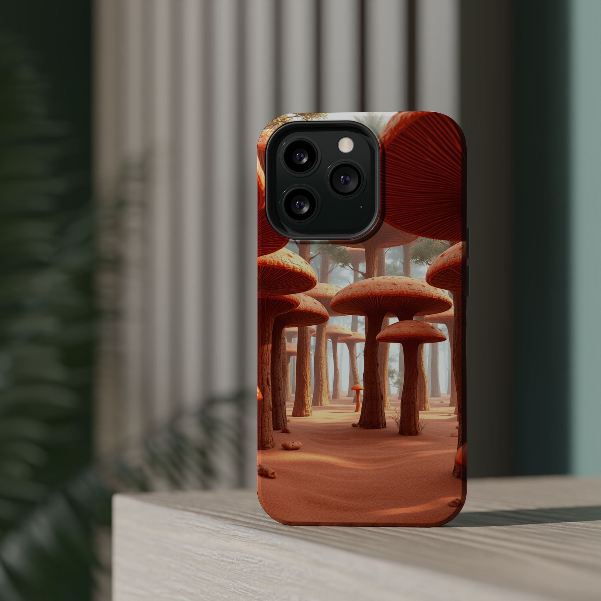 iPhone Mushroom Forest 3D Digital Bold Modern Everyday Snap Case · iPhone Case